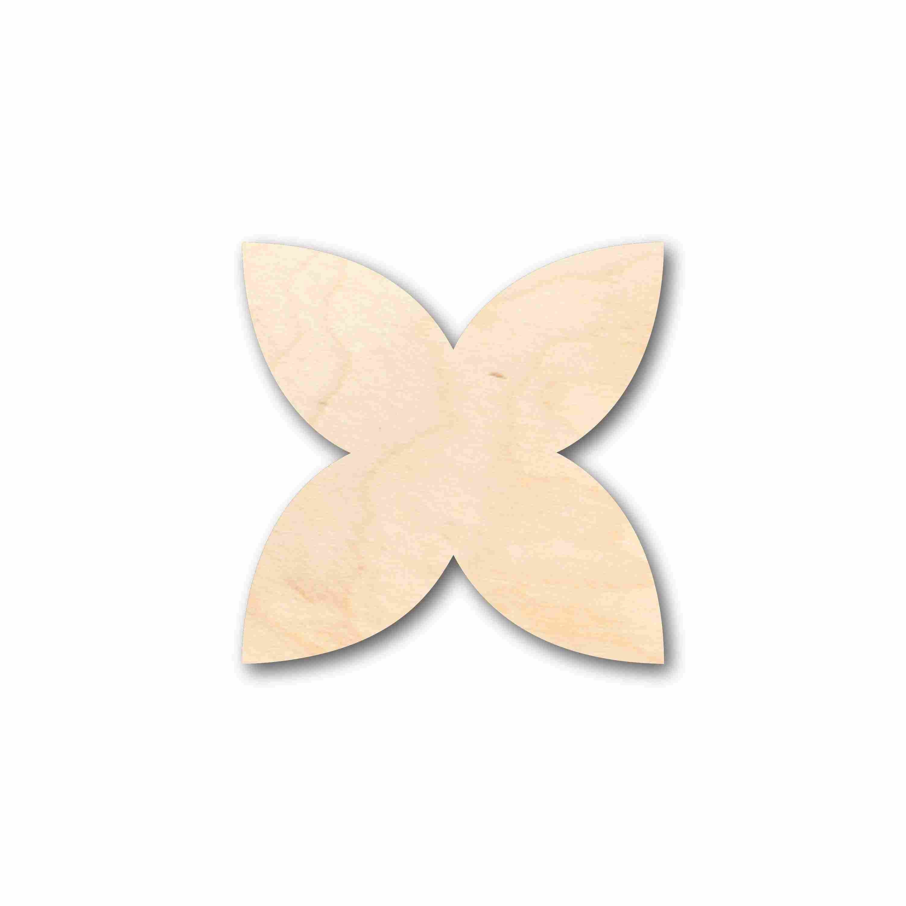 Unfinished Wood DIY Craft Supplies - Star Flower Petals Silhouette, Suitable for up to 46 DIY Projects