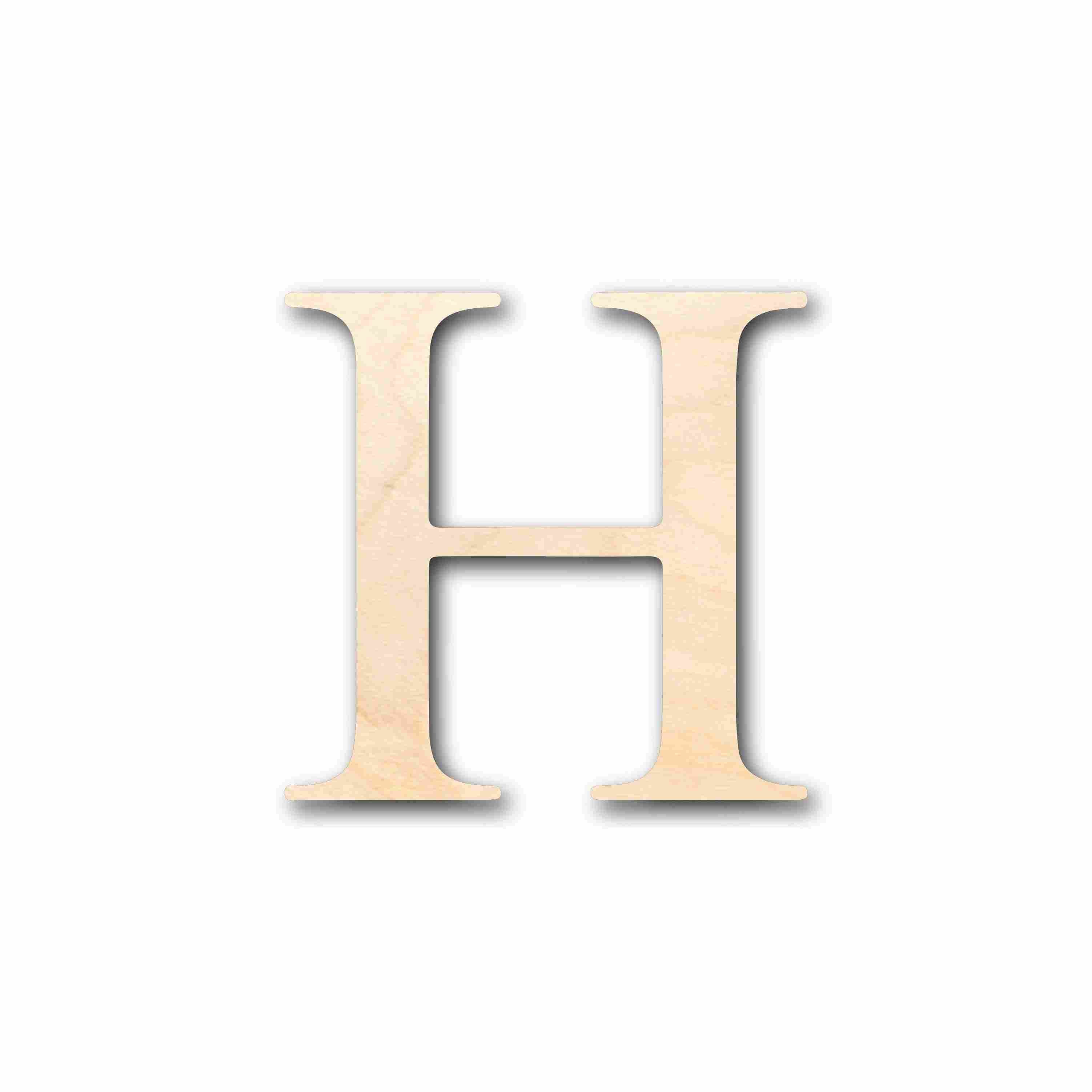 DIY Unfinished Baltic Birch Wood Greek Letter Eta Silhouette - Up to 46 Inches
