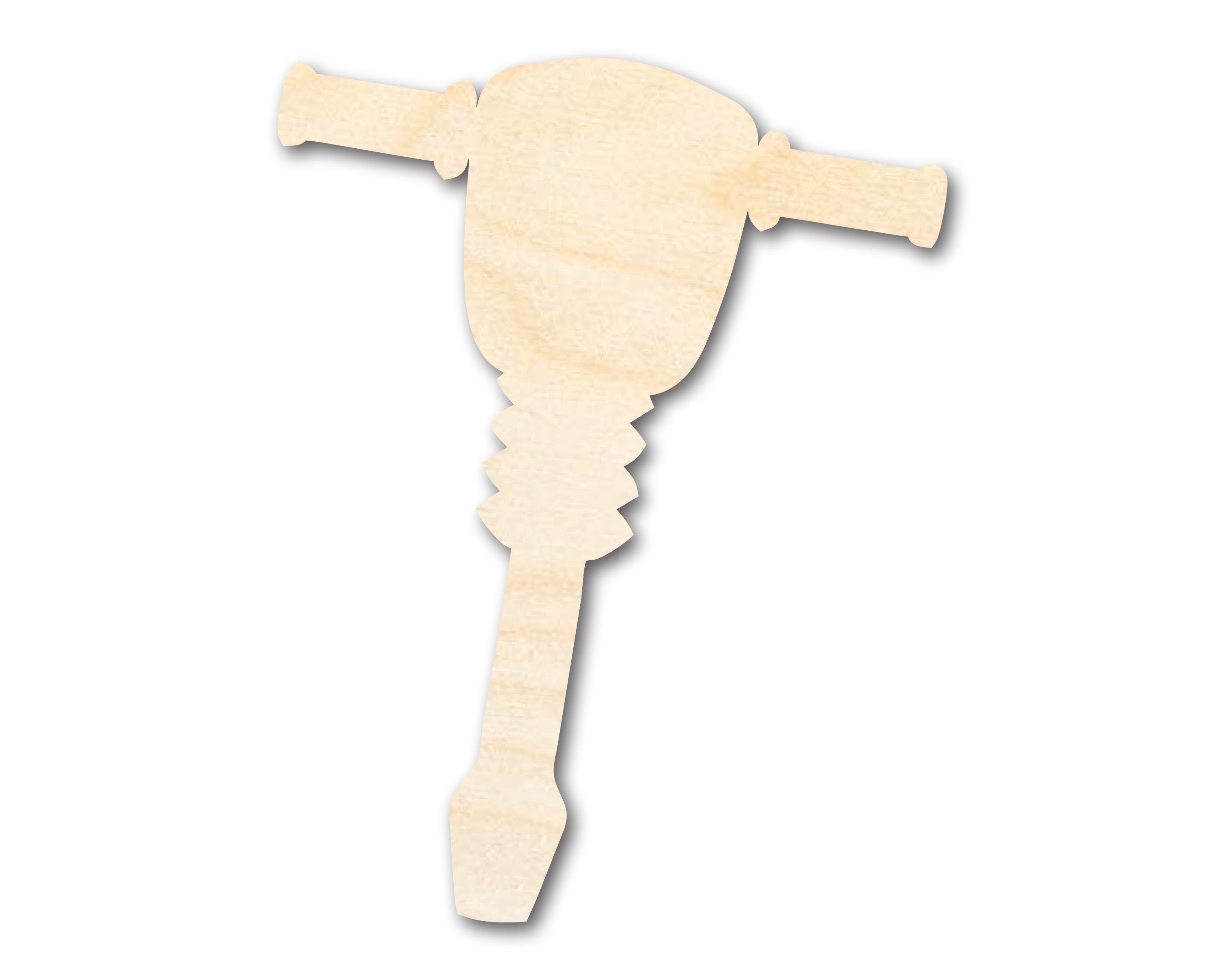 Unfinished Baltic Birch Jack Hammer Shape DIY Craft Cutout, Sizes Up to 46