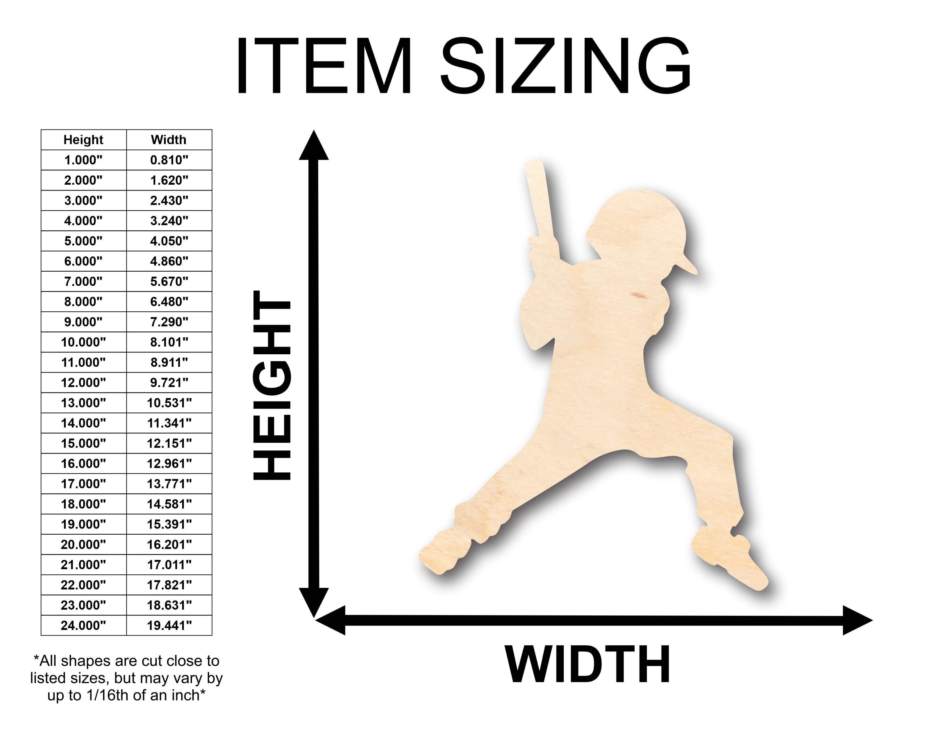 Unfinished Wood Craft - Youth Baseball Shape for Up to 46 Do - It - Yourself Projects