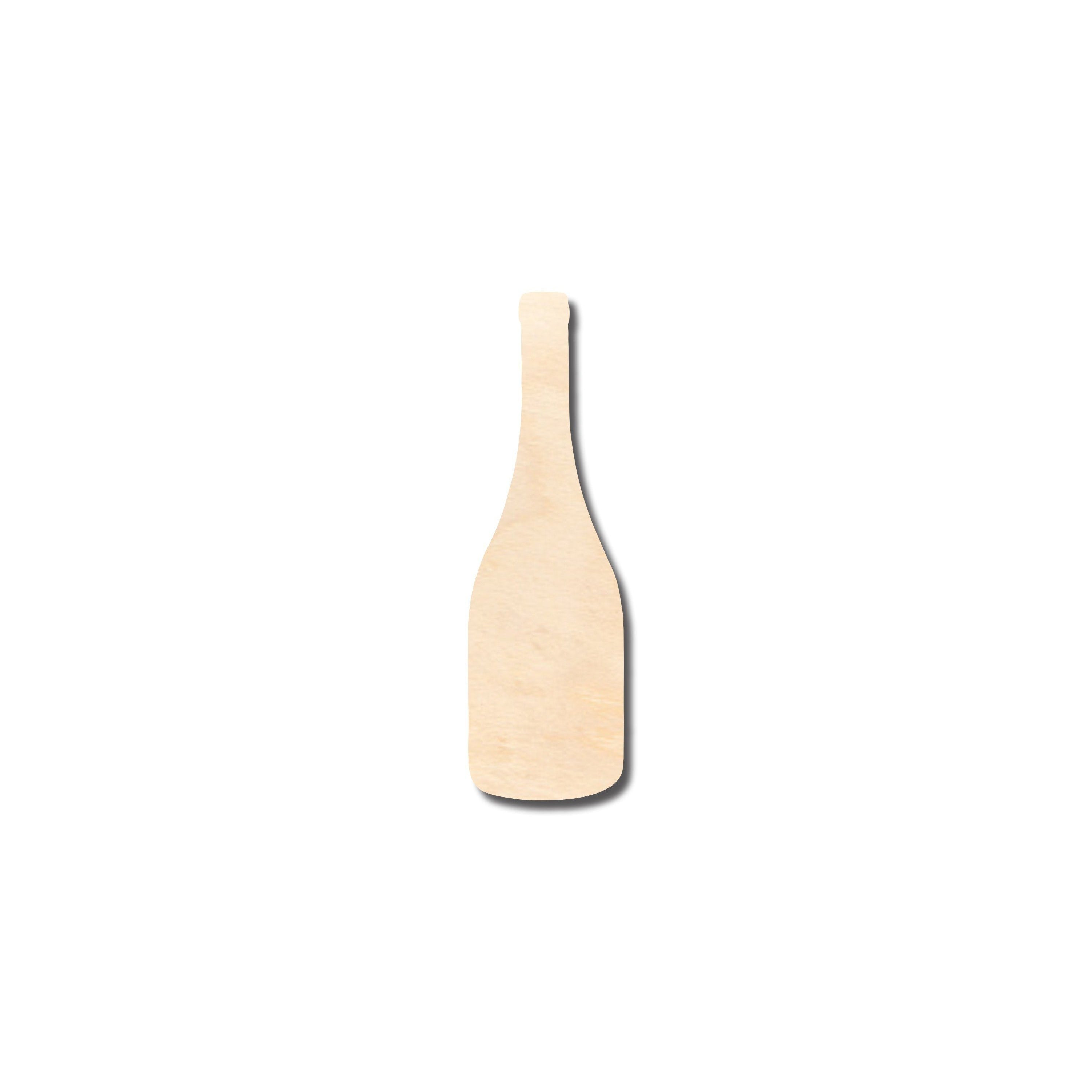 Unfinished Baltic Birch Wood Wine Bottle Silhouette Craft Supplies for Up to 46 DIY Projects