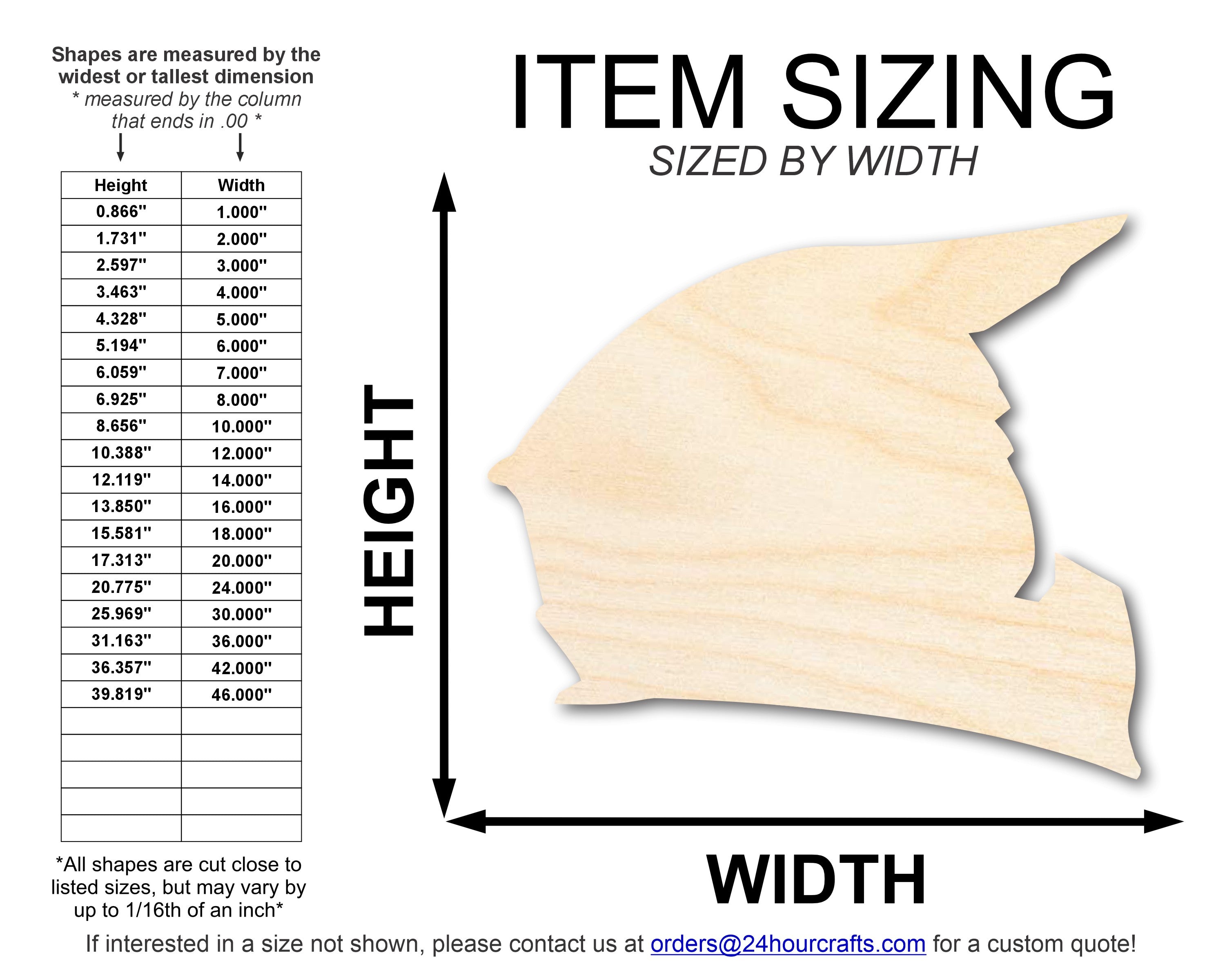 DIY Unfinished Baltic Birch Motorcycle Helmet Shape Cutout up to 46"