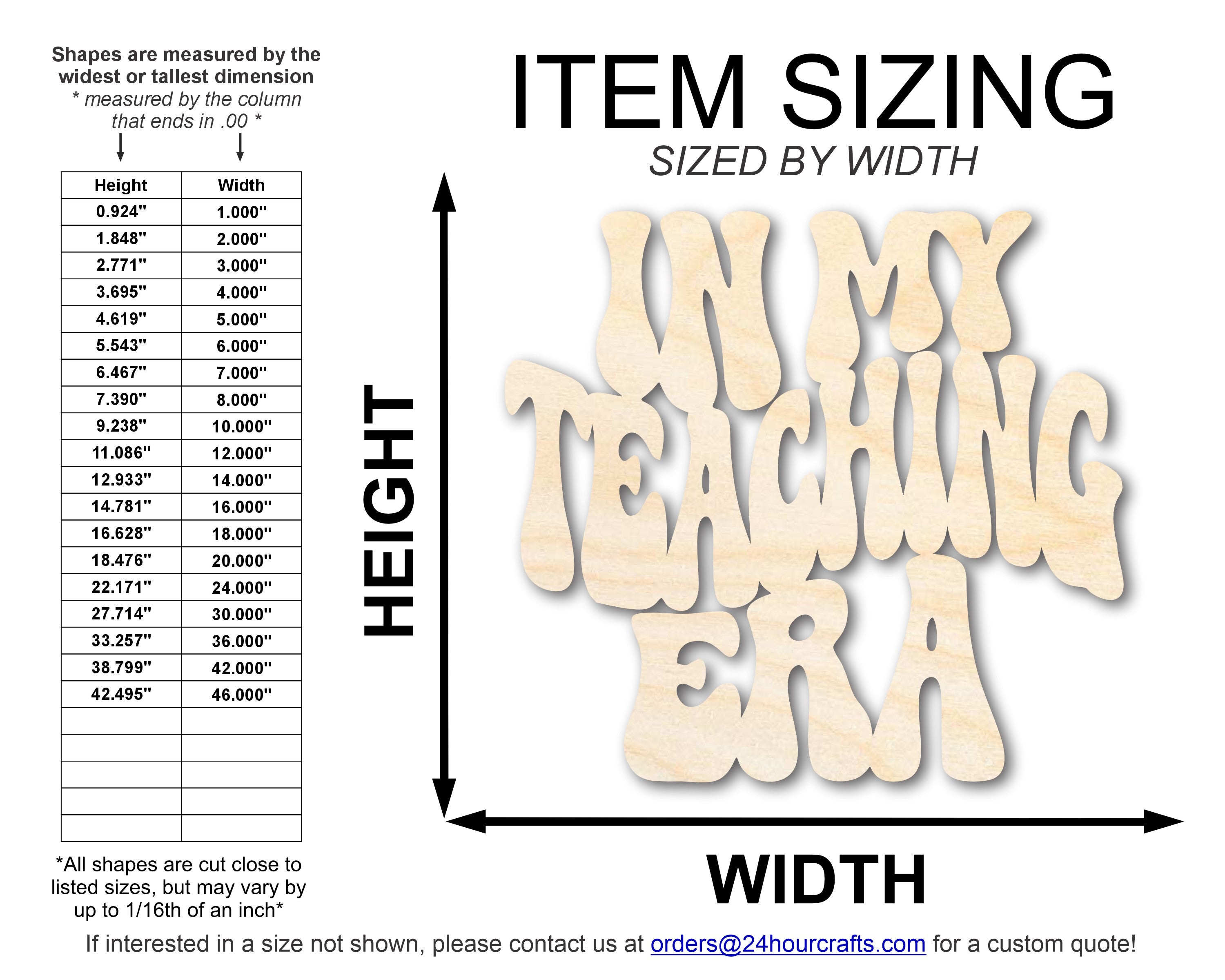 DIY Unfinished Baltic Birch Wood Cutout - Up to 46 Inches for Your Teaching Era Crafts