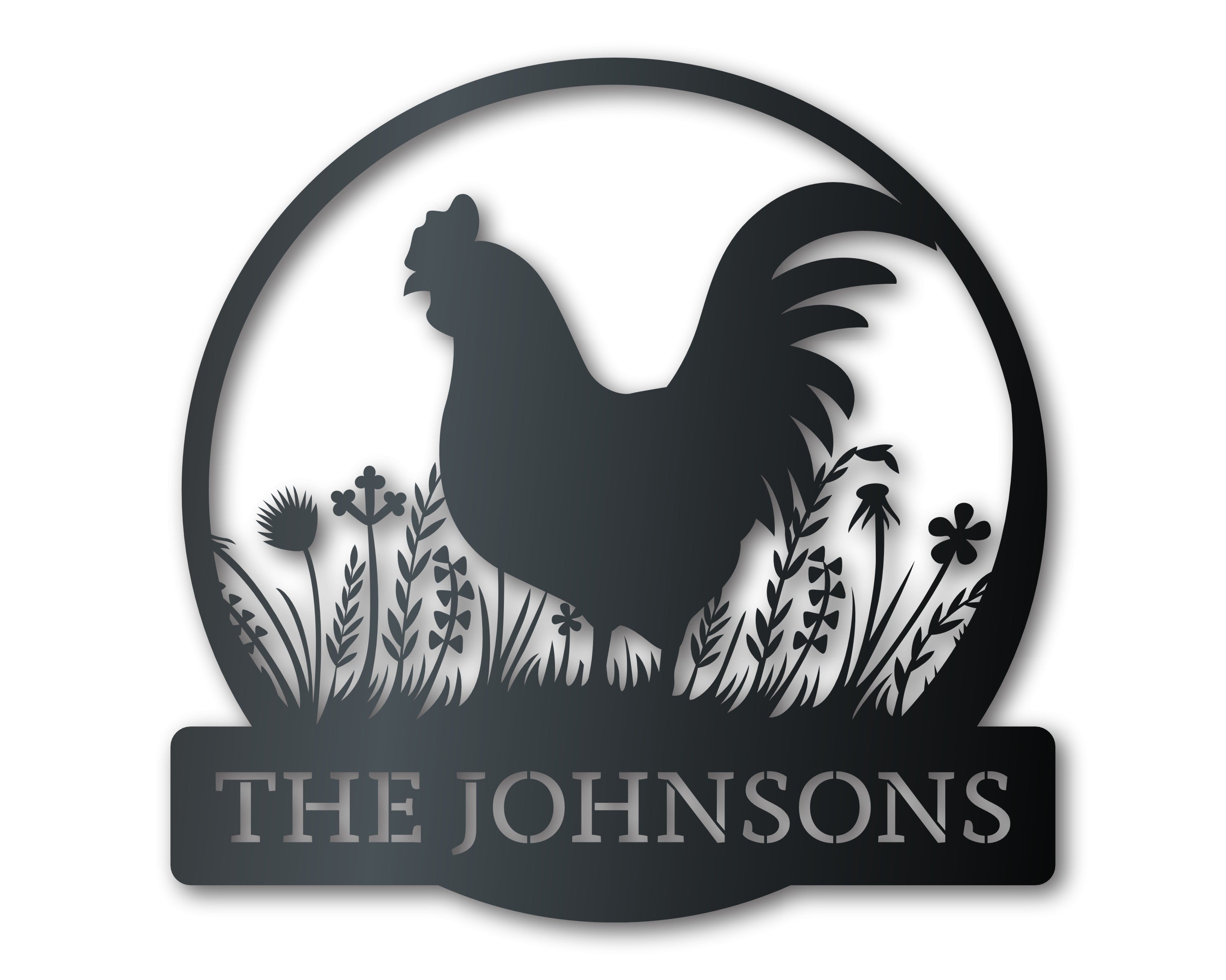 Customizable Metal Rooster Wall Art with 14 Color Choices for Your Homestead