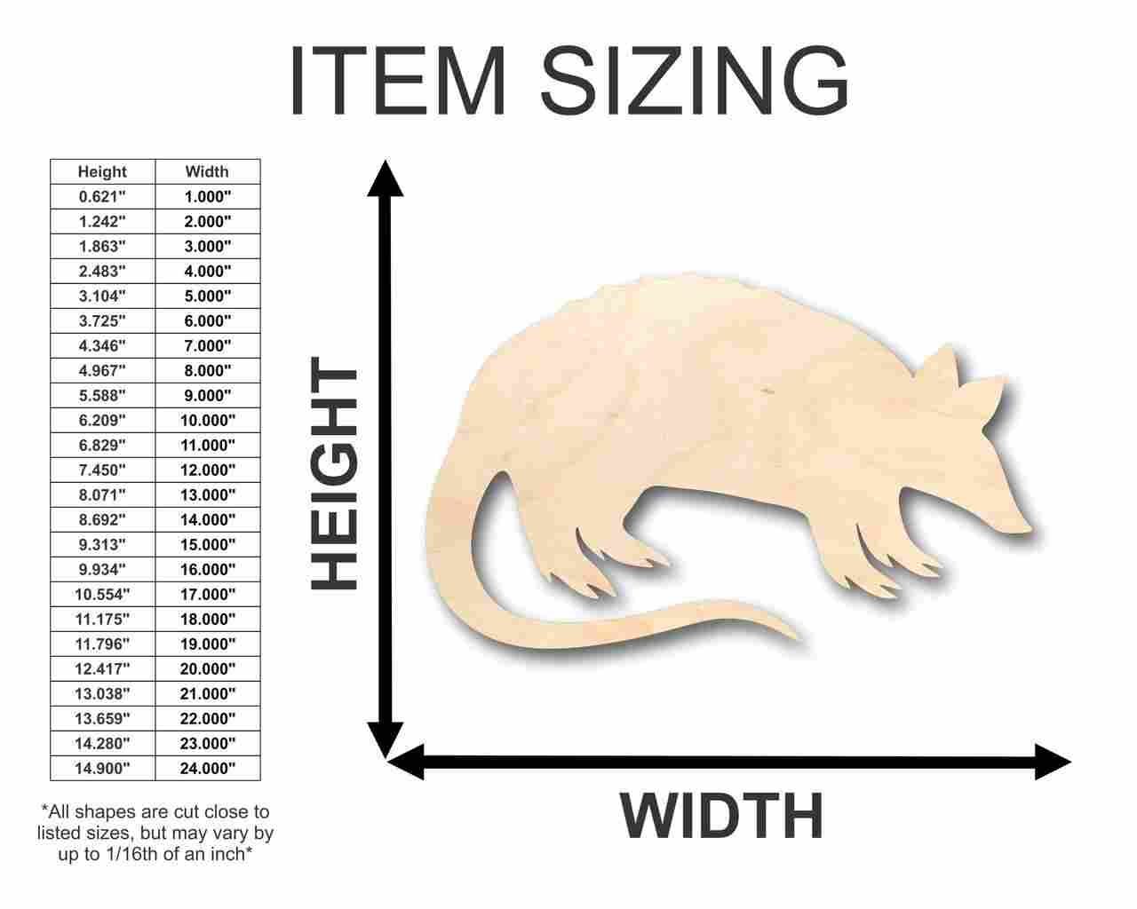 Unfinished Wood DIY Craft in Armadillo Shape - Ideal for Up to 46 Animal - Themed DIY Projects