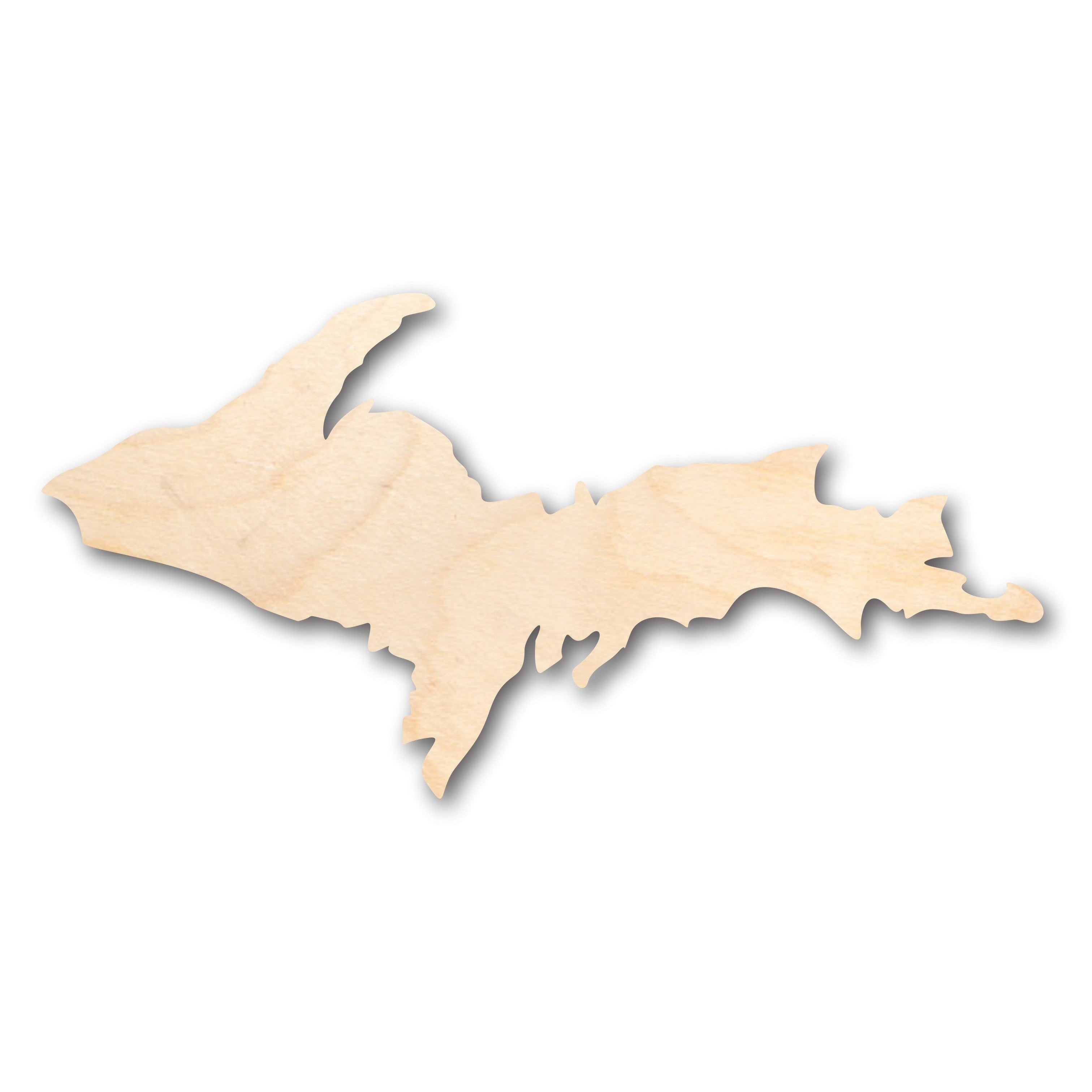 Unfinished DIY Craft Wood Michigan Upper Peninsula Shape for Up to 46 Crafting Projects
