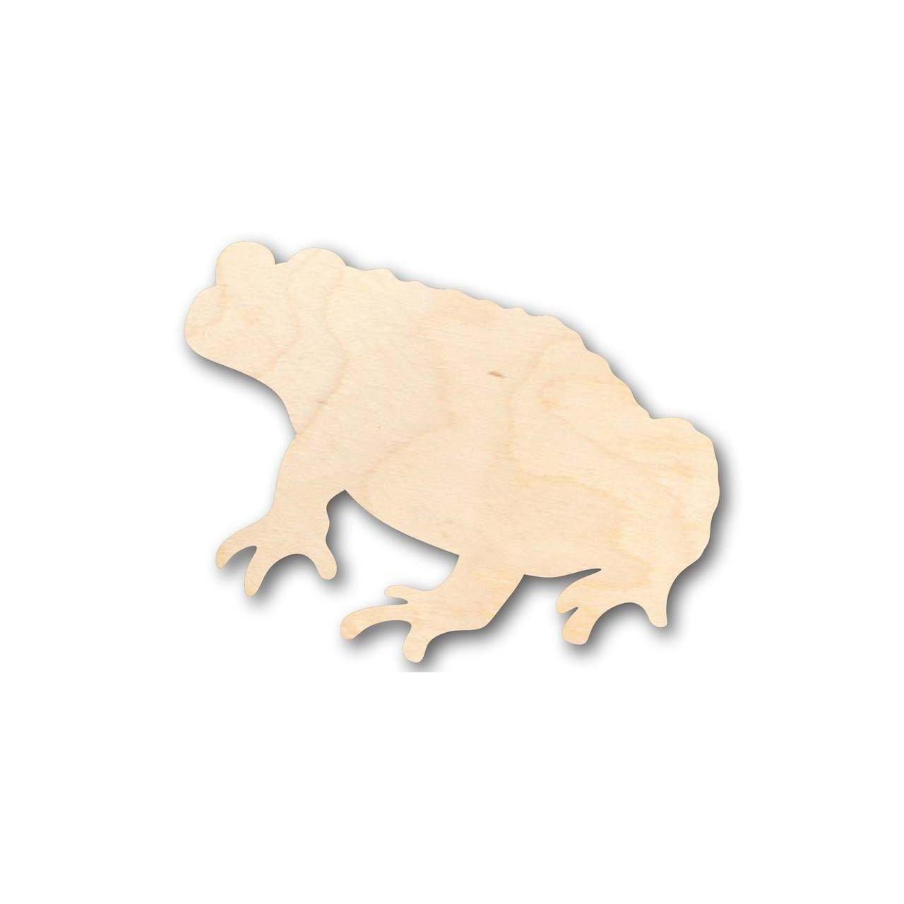 Unfinished Wood Craft - Toad Shape Animal for Up to 46 Do - It - Yourself Projects