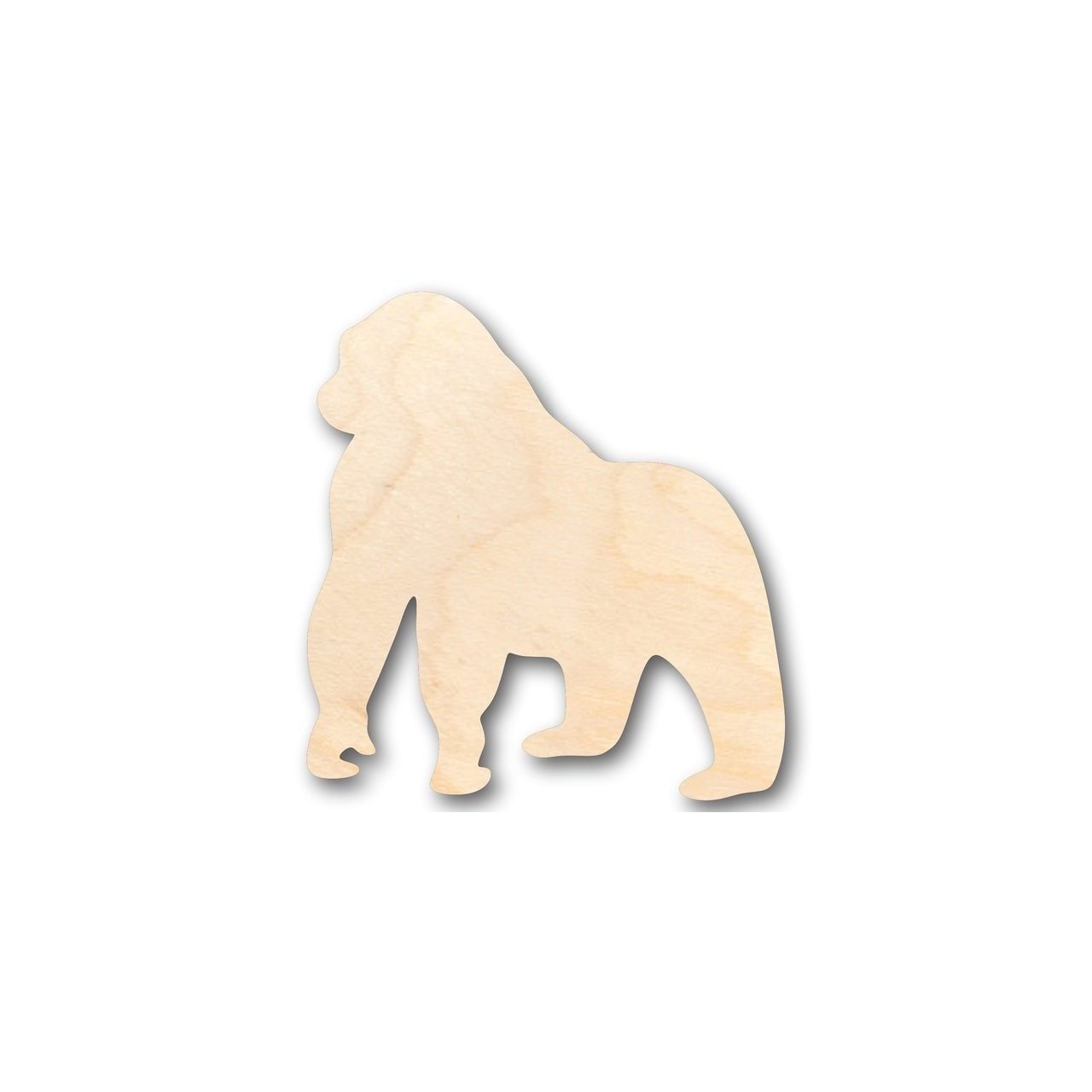 Unfinished Baltic Birch Wood Gorilla Shape for Animal and Wildlife DIY Crafts up to 46 Different Projects