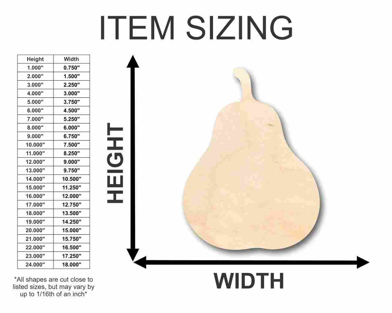 DIY Unfinished Wood Pear Shape Crafts up to 46 - Ideal for Creativity