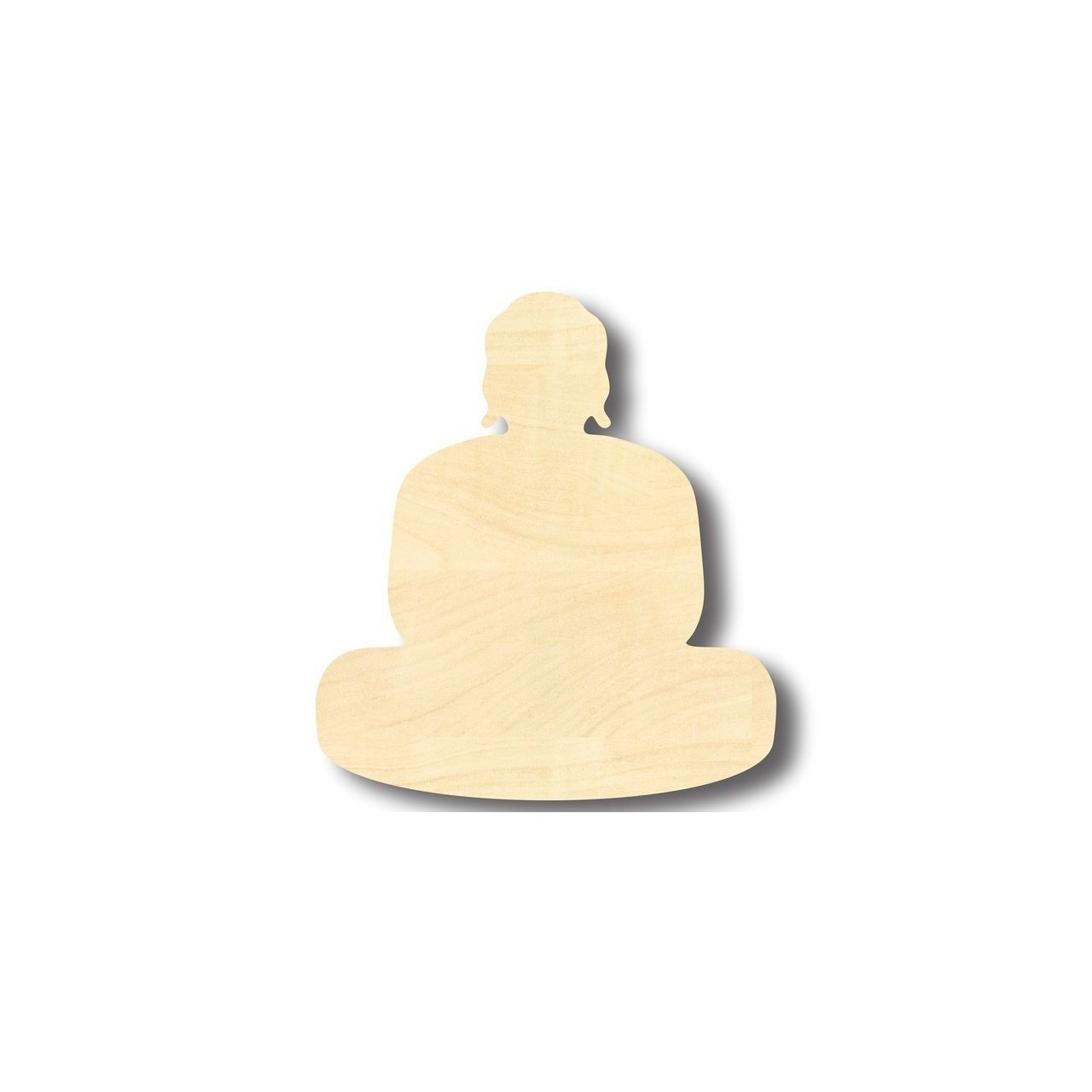 Unfinished DIY Wood Craft in Buddha Shape for Religious Projects - Sizes Up to 46 Inches