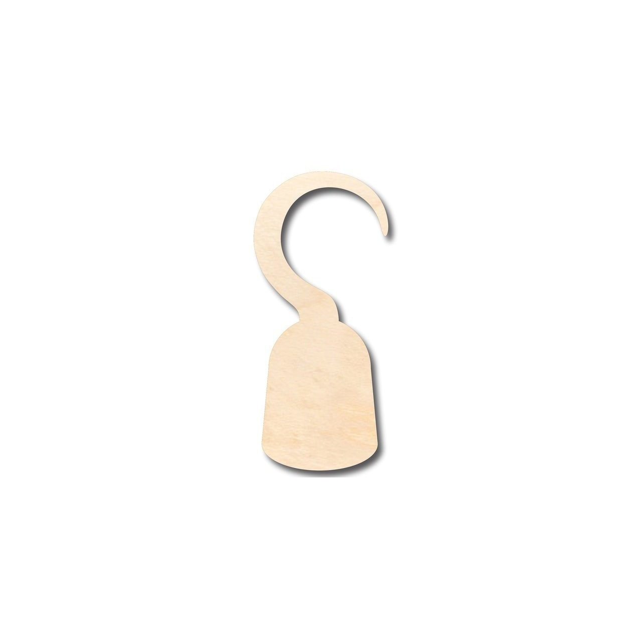 Unfinished Wood Crafts in Pirate Hook Shape for Up to 46 DIY Projects - Ideal for Pirate Themed Crafts