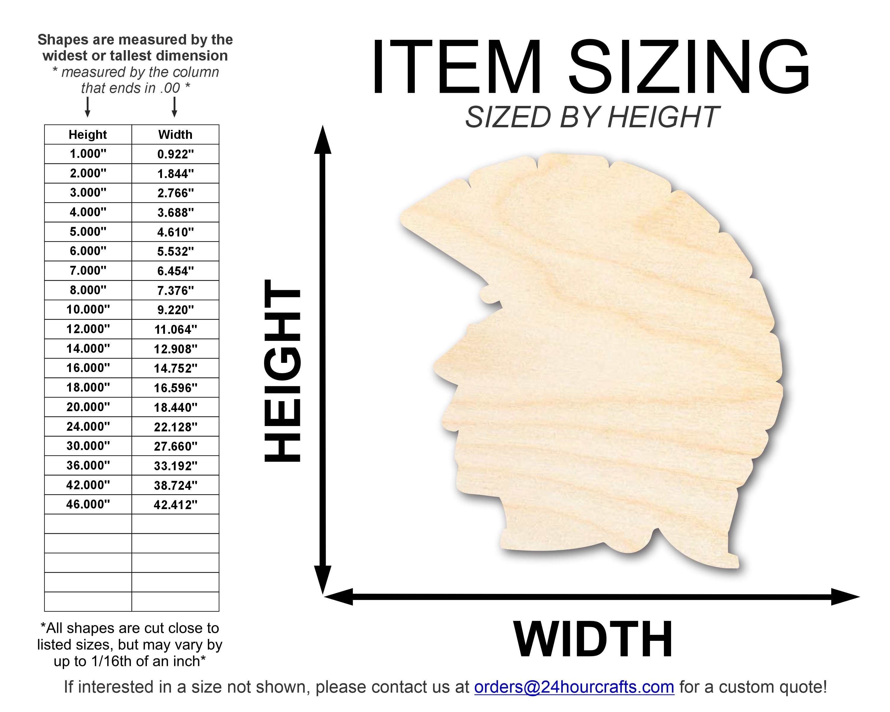 Unfinished DIY Craft Cutout of Wood Trojan Mascot Shape - Up to 46 Inches for Multiple DIY Projects