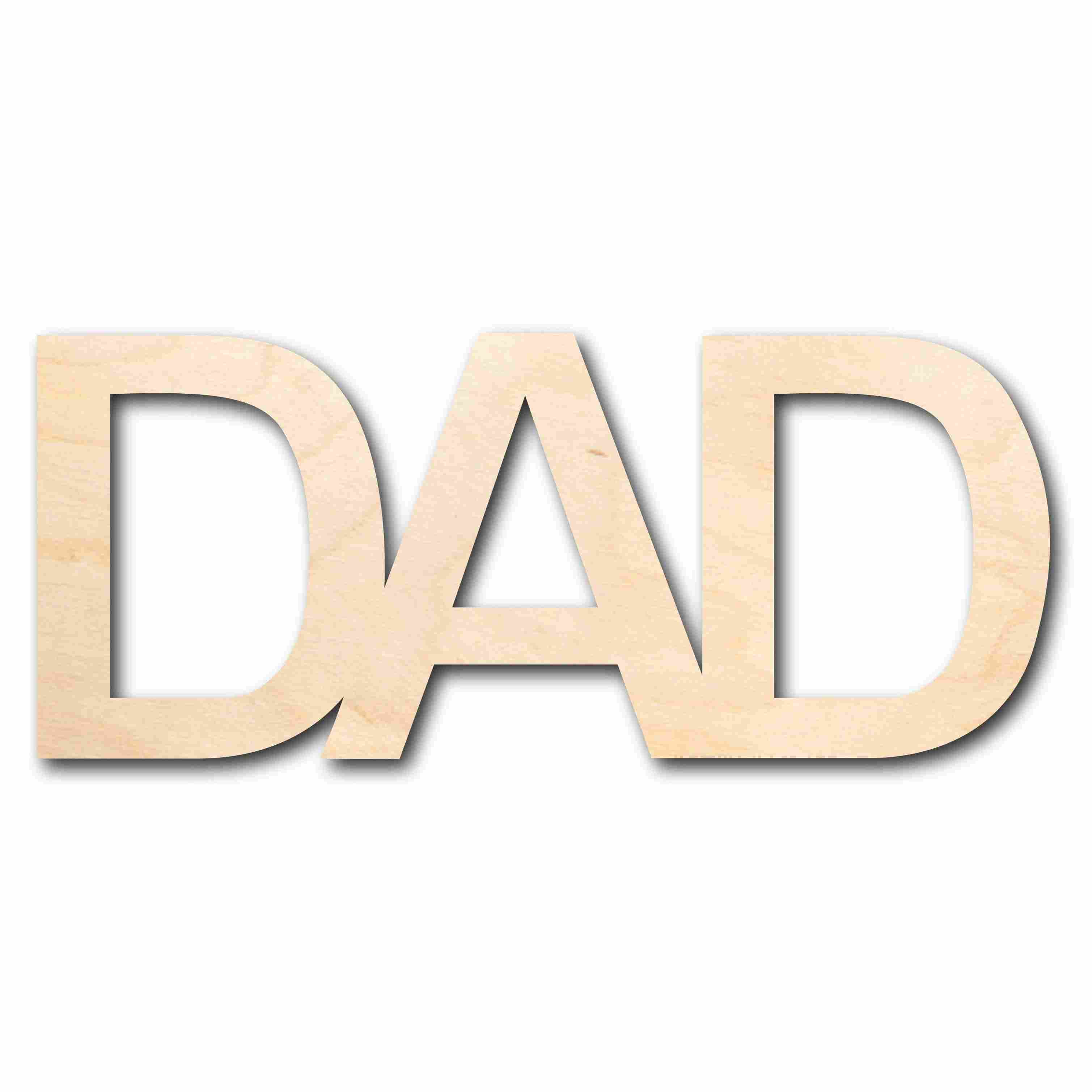 DIY Handmade Unfinished Wood Cutout Craft for Fathers - Ideal for Father's Day Projects