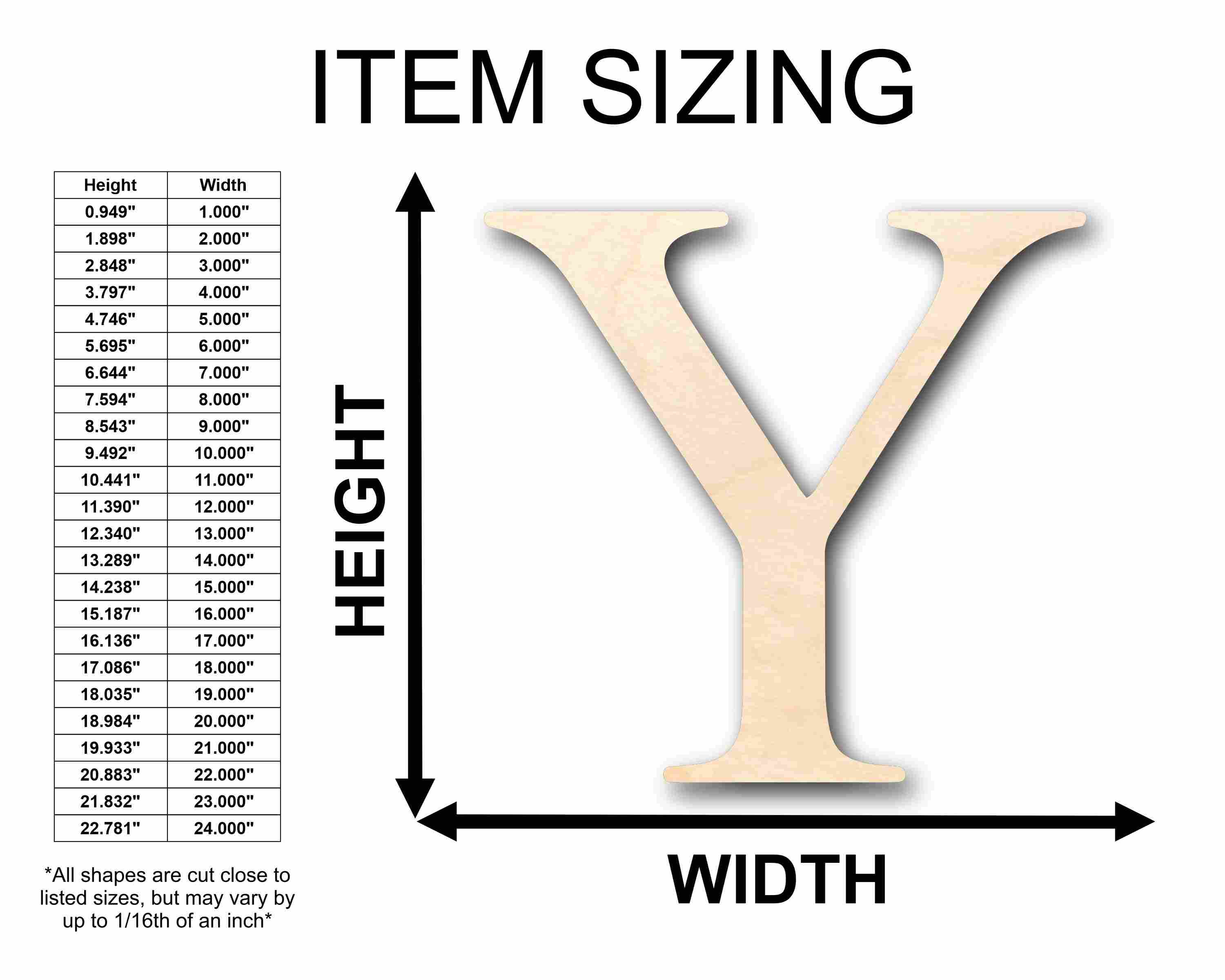 DIY Unfinished Upsilon Silhouette in Wood - Up to 46 Crafts Available