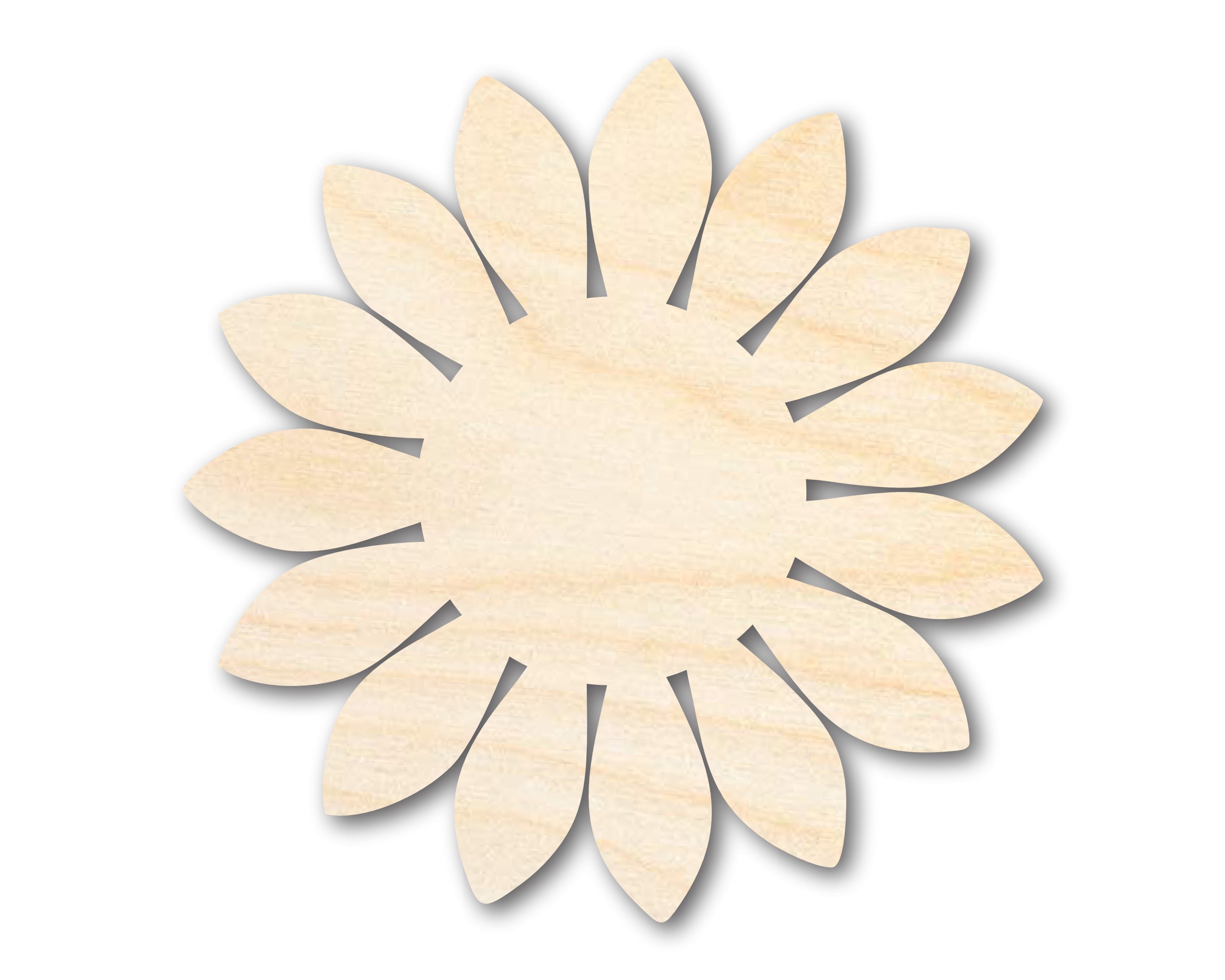 Large and Superior Unfinished Wood Sunflower Shape for DIY Craft Cutouts