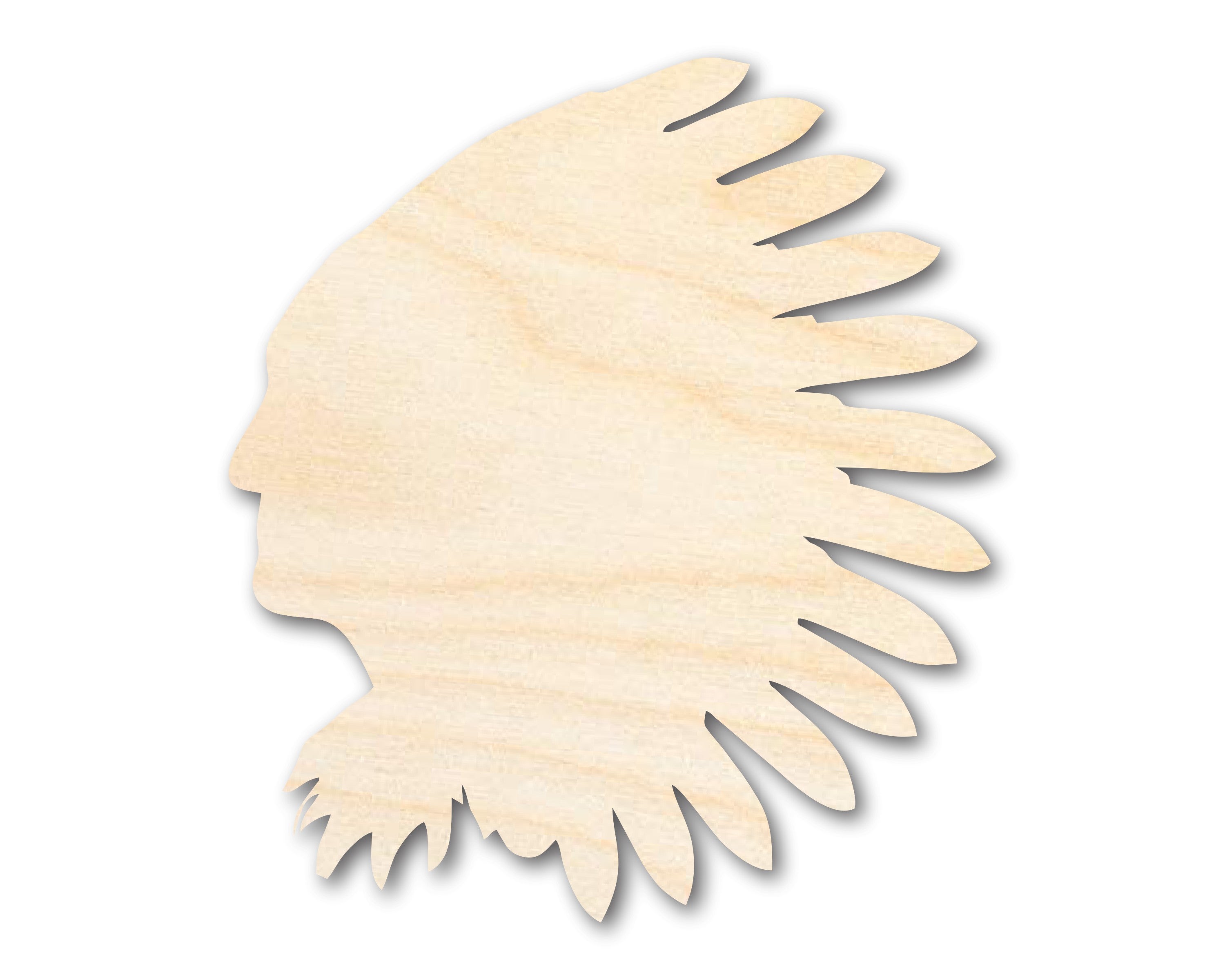 Unfinished Wood Native American Mascot Shape Cutout for DIY Crafts | Up to 46 Inches and Ideal for Multiple DIY Projects