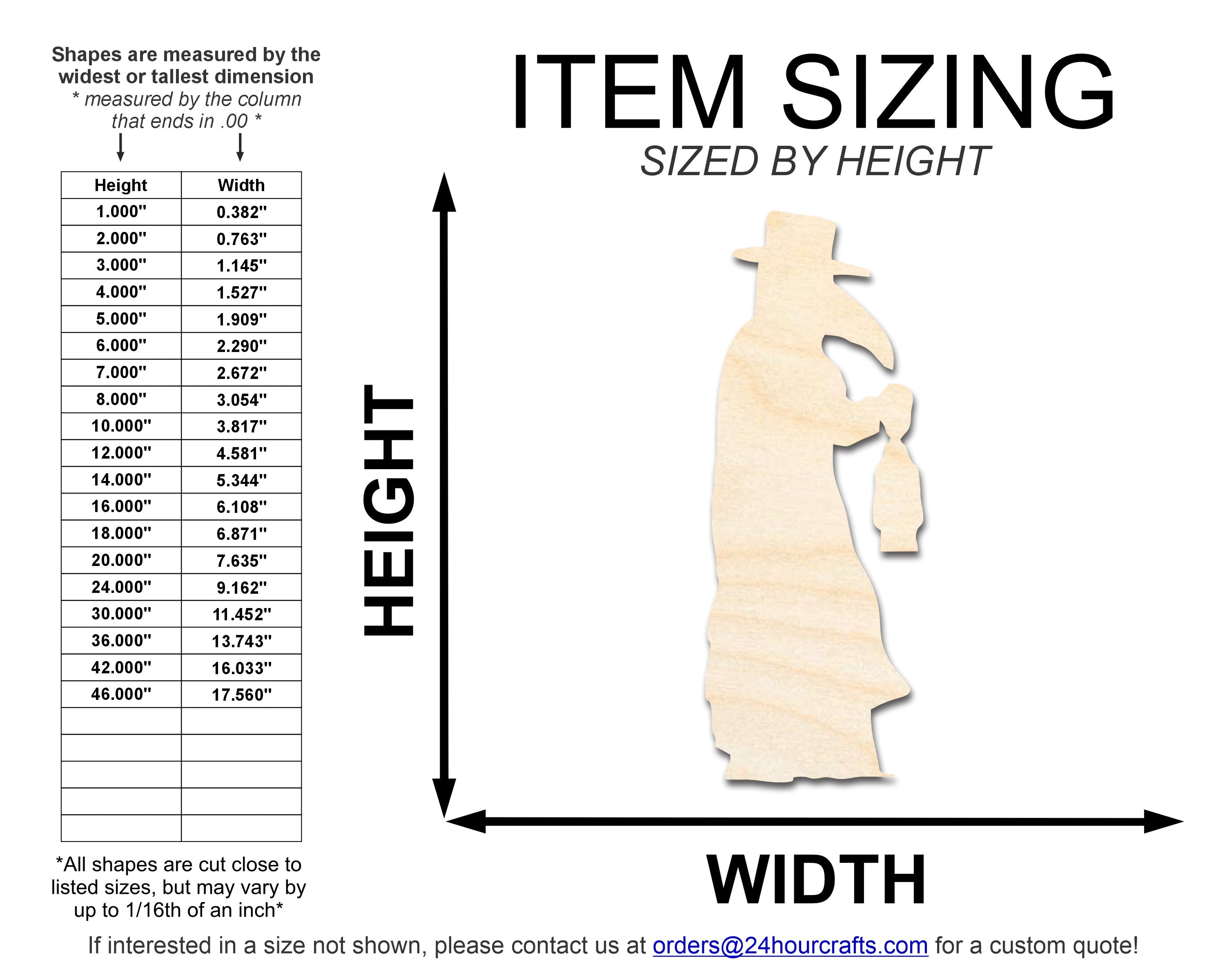 DIY Unfinished Baltic Birch Plague Doctor Cutout with Lantern Shape, up to 46"
