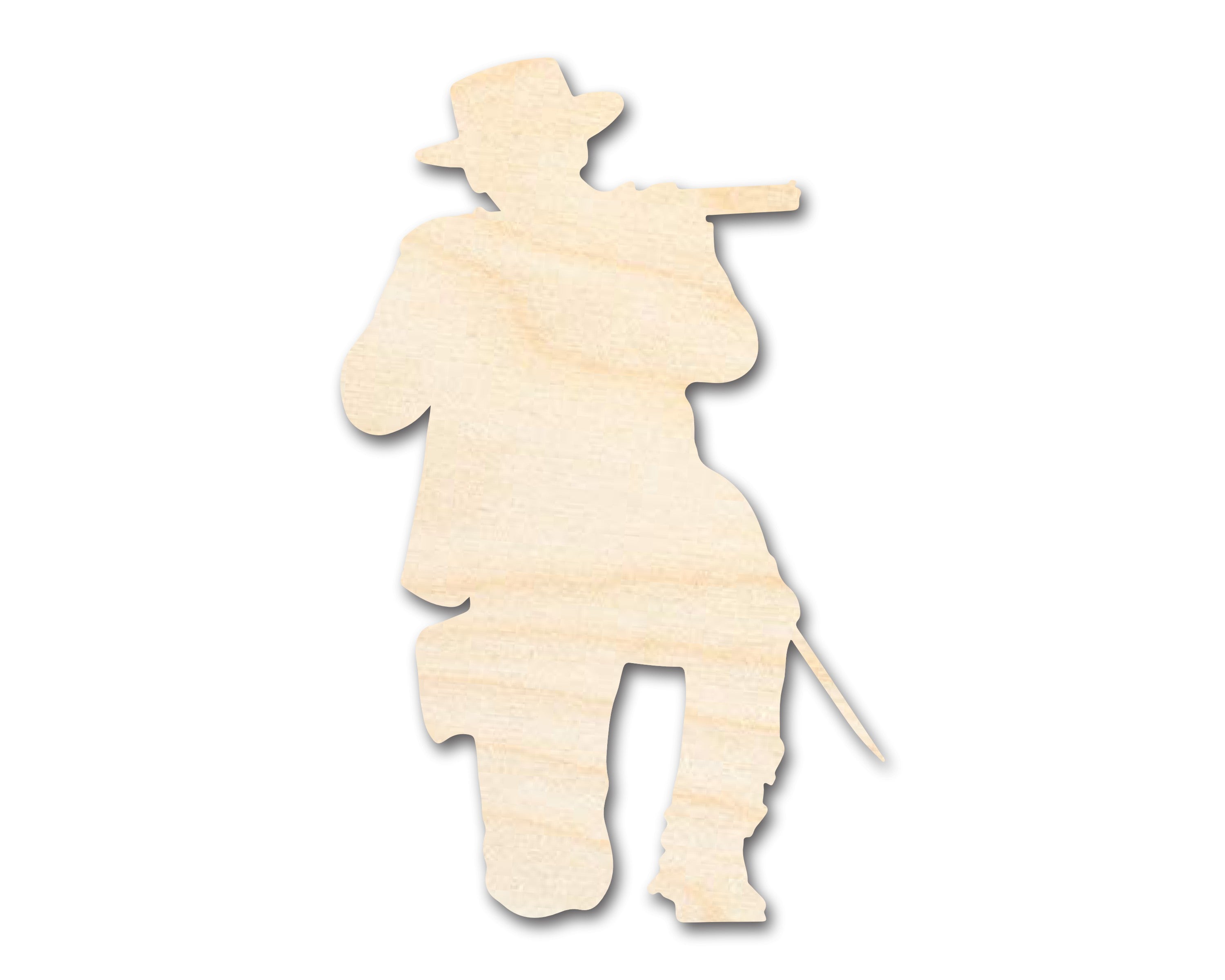 Unfinished DIY Craft Cutout in the Shape of a Shooting Soldier | Up to 46 Pieces for Do - It - Yourself Projects