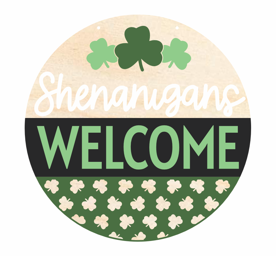 1/4-Inch Thick Unfinished Wood Welcome Door Sign Kit for Creative Crafting