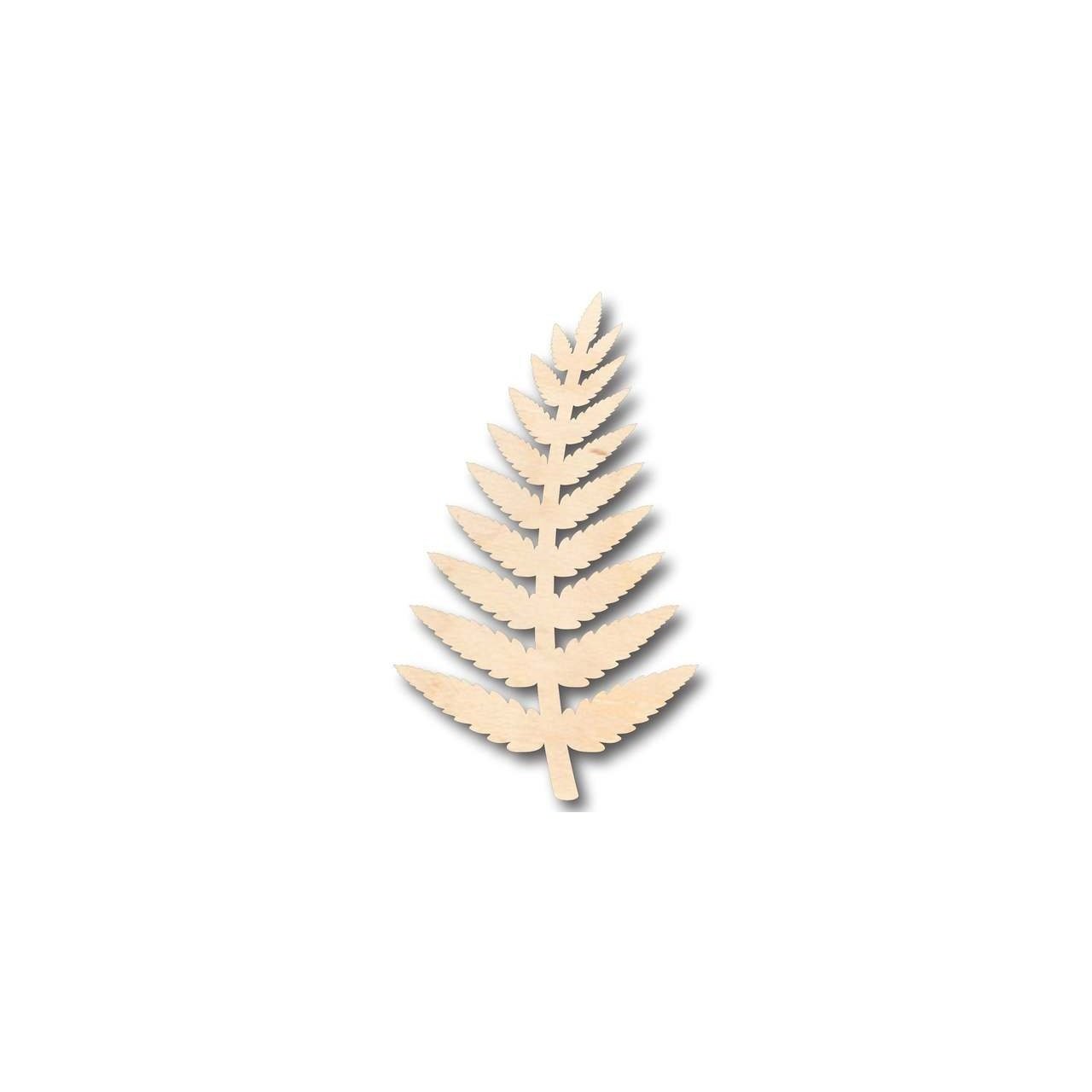 Unfinished Baltic Birch Wood Fern Shape for DIY Plant Crafts up to 24 Inches