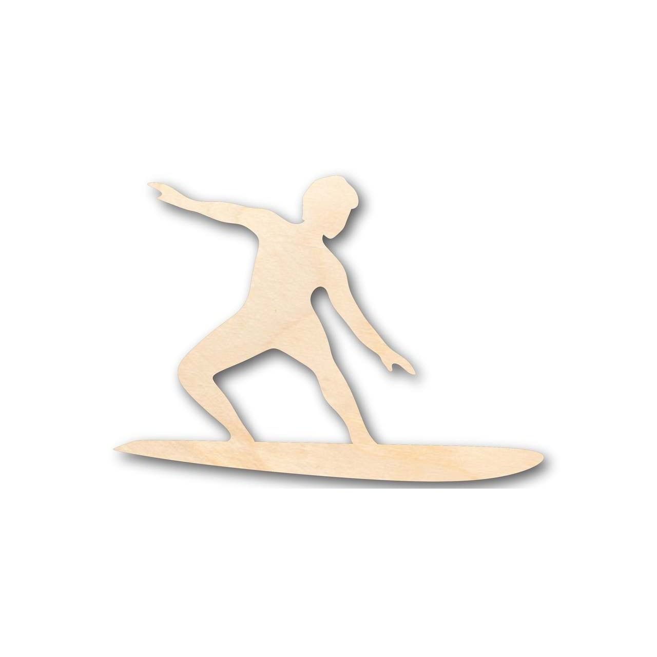 DIY Unfinished Baltic Birch Wood Surfer Shape for Nursery and Crafts, up to 46