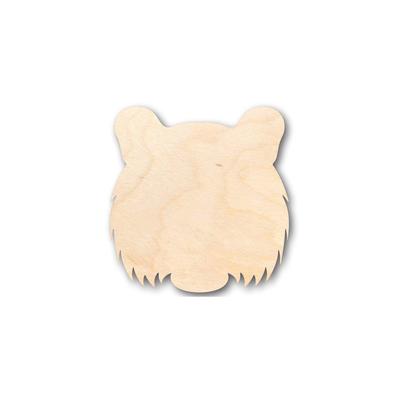 Unfinished Baltic Birch Wood Tiger Head Shapes for Up to 46 DIY Projects
