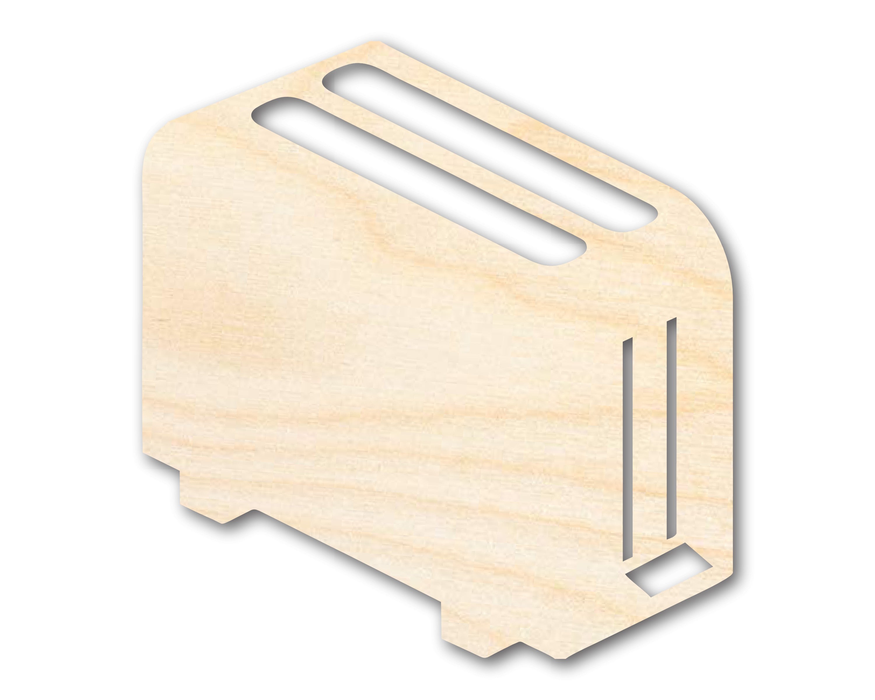 Unfinished Baltic Birch Wood Toaster - Shaped DIY Craft Cutout with Up to 46 Different DIY Options