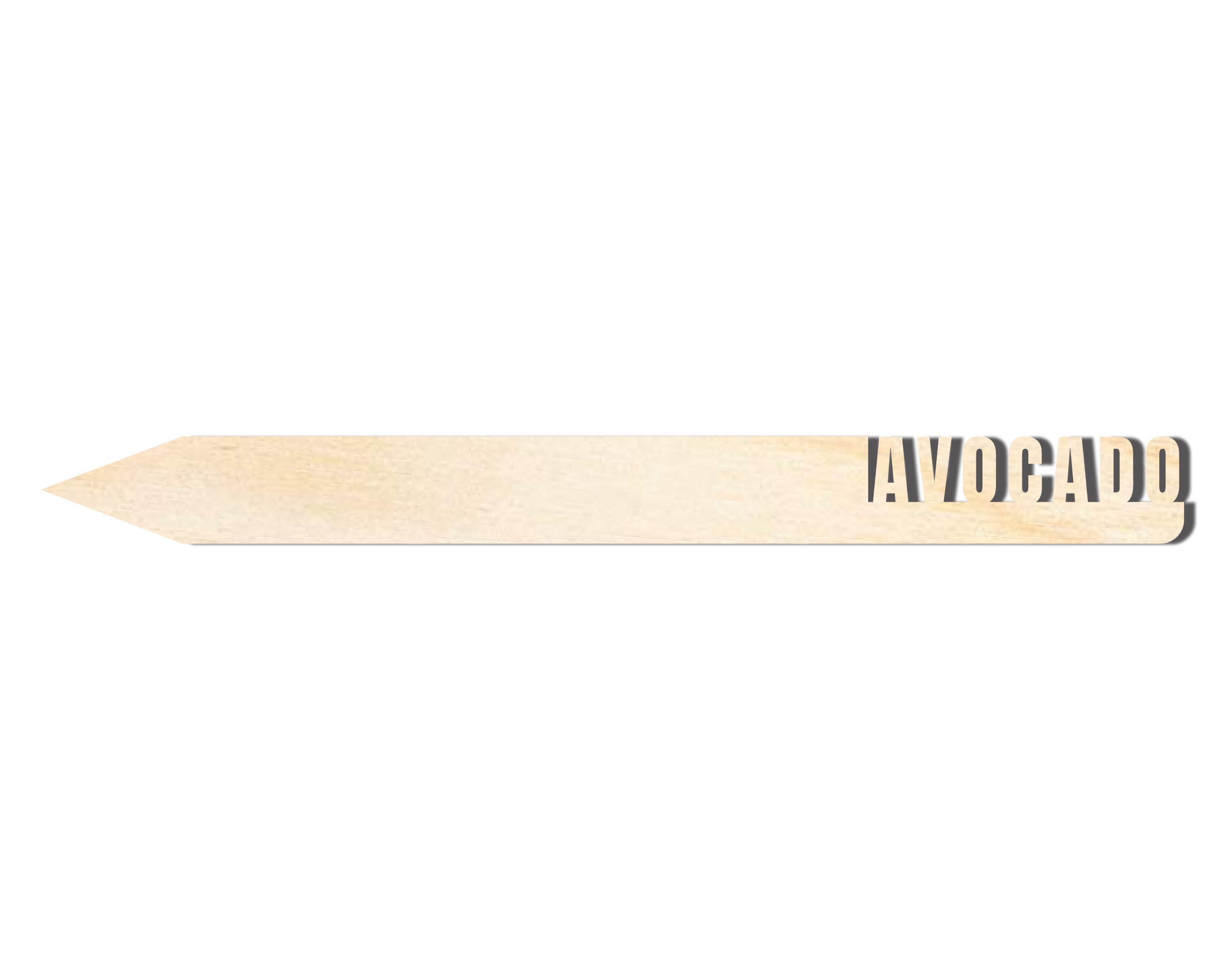 Unfinished Baltic Birch Wood Avocado-shaped Garden Stake for Do-It-Yourself Crafts with up to 24 DIY Options