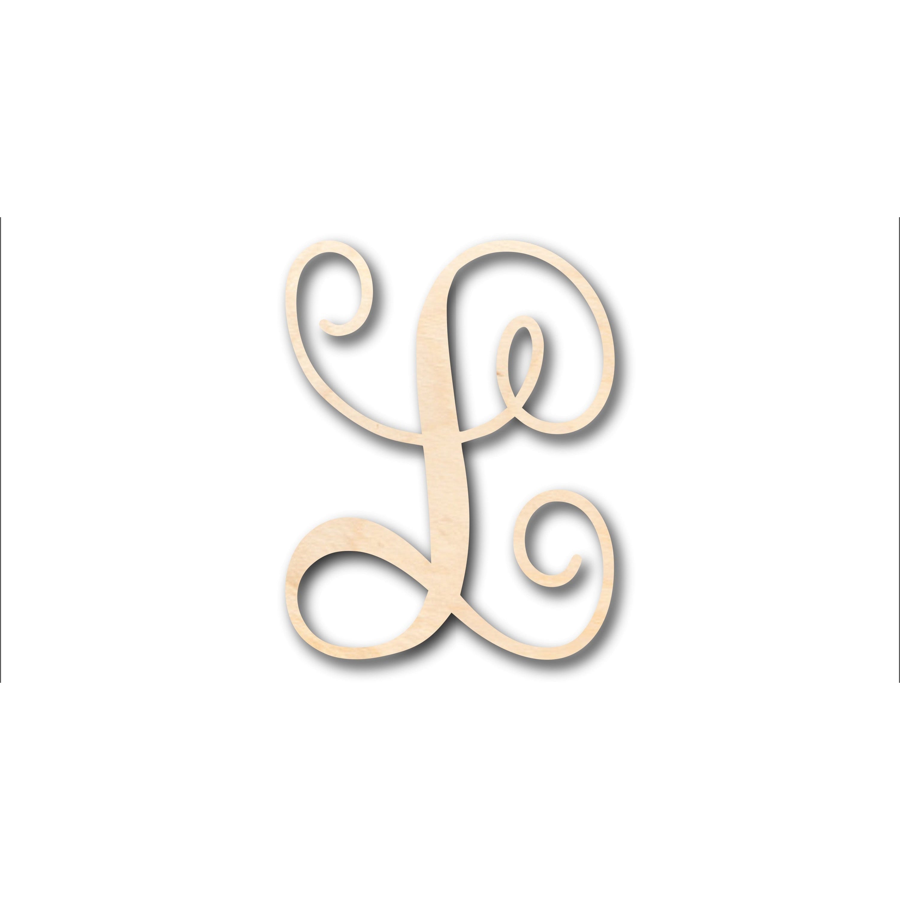 DIY Unfinished Wood Monogram L Shape - Craft Pieces up to 46