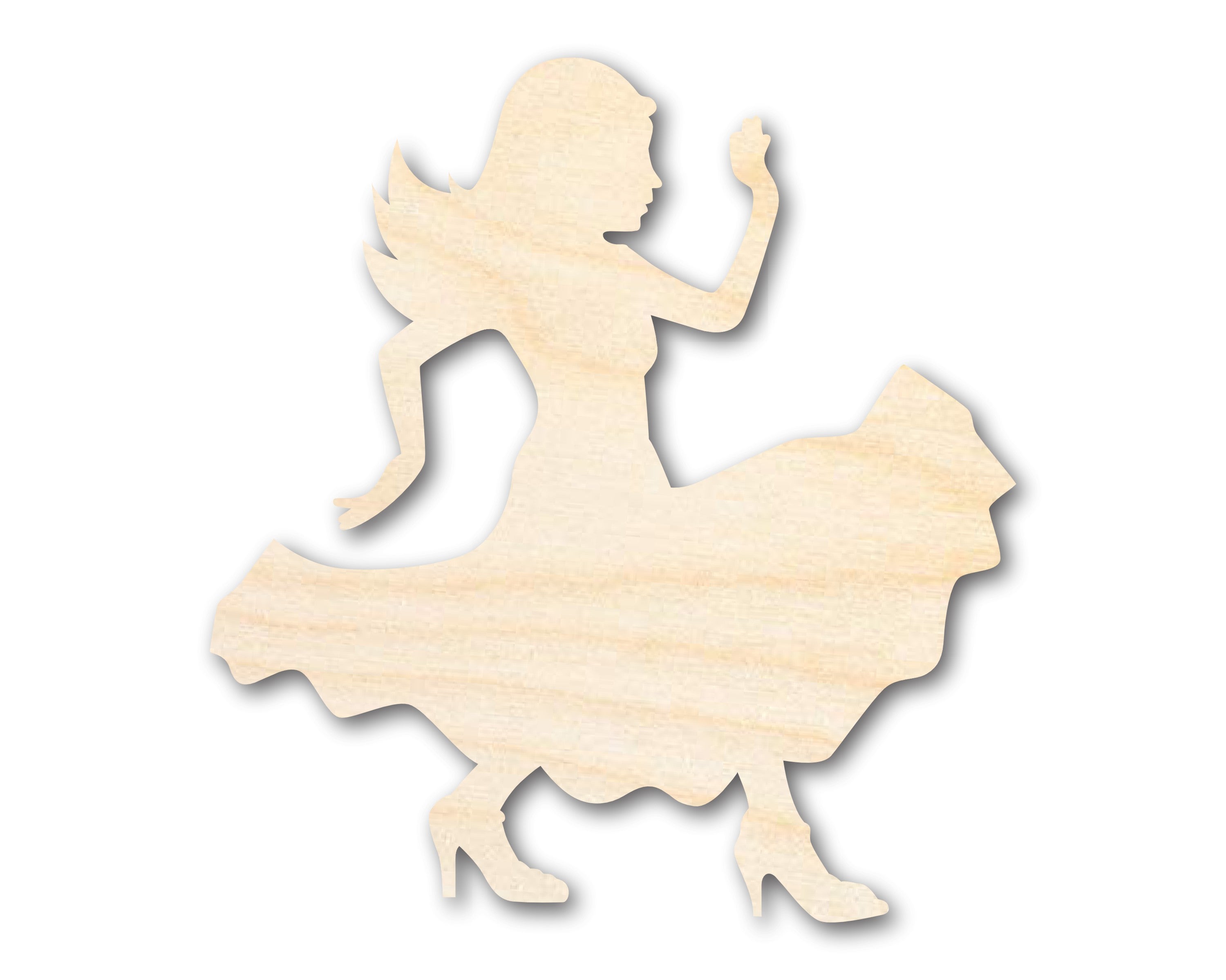 Unfinished Baltic Birch Wood Salsa Dancer Shape DIY Craft Cutout for Multiple Craft Projects up to 46 Inches