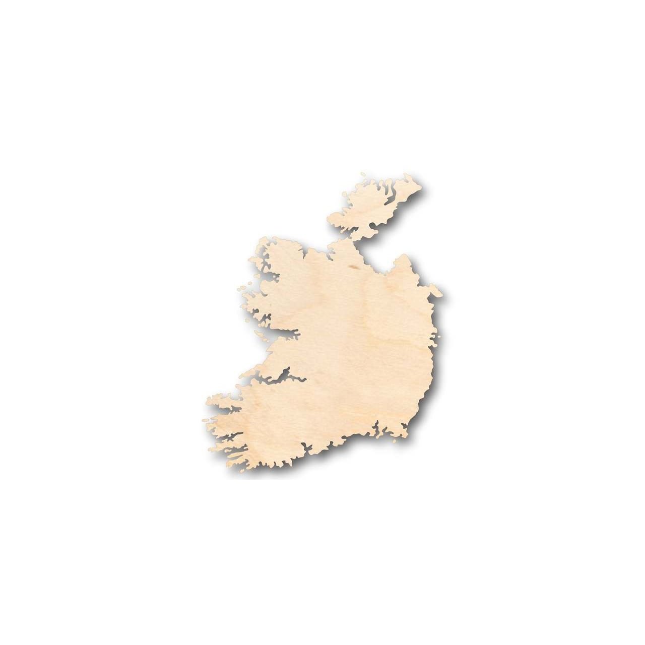Unfinished DIY Wood Craft in the Shape of Ireland - Ideal for Up to 46 Creative Projects