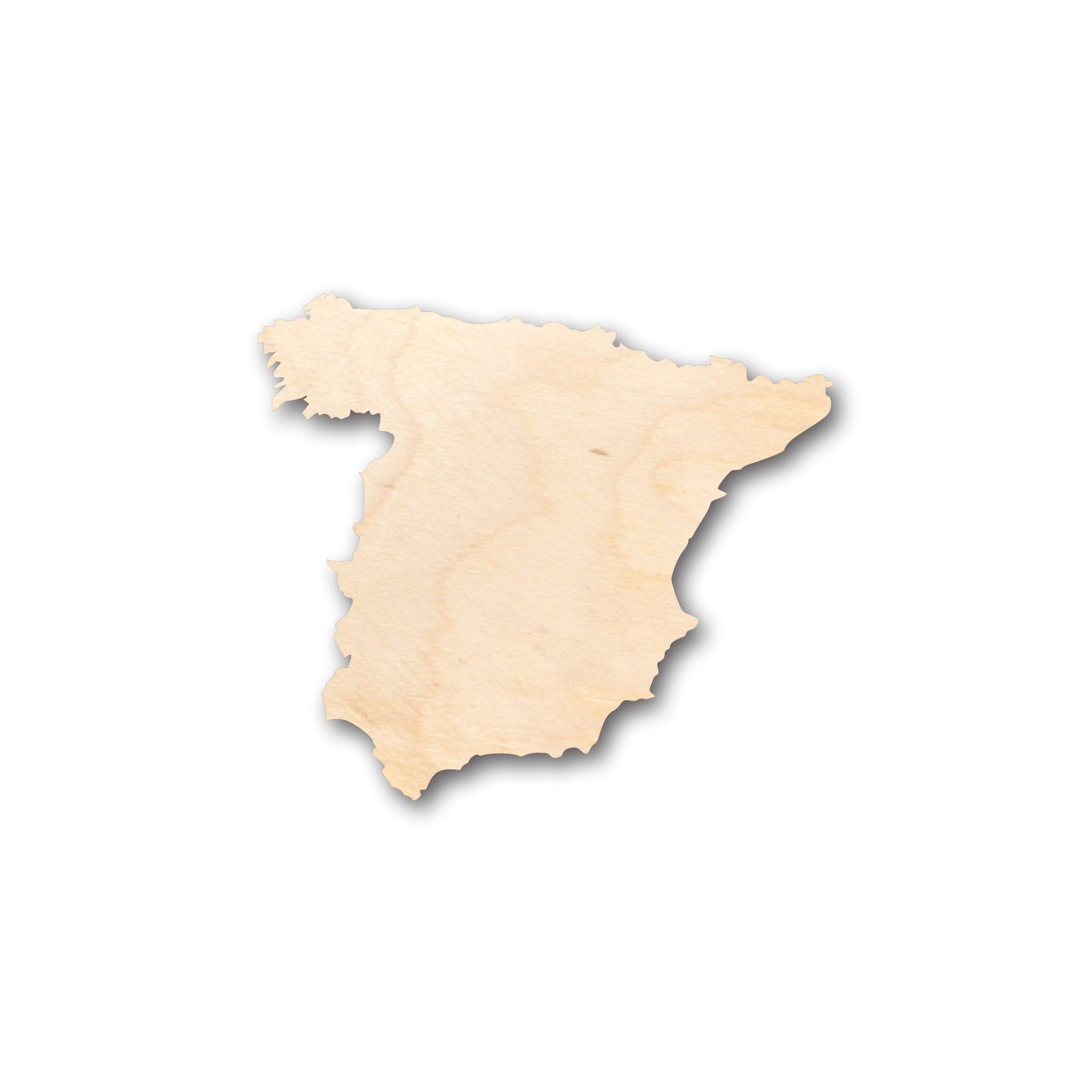 DIY Unfinished Wood Spain Country Shape for Up to 46 Crafts