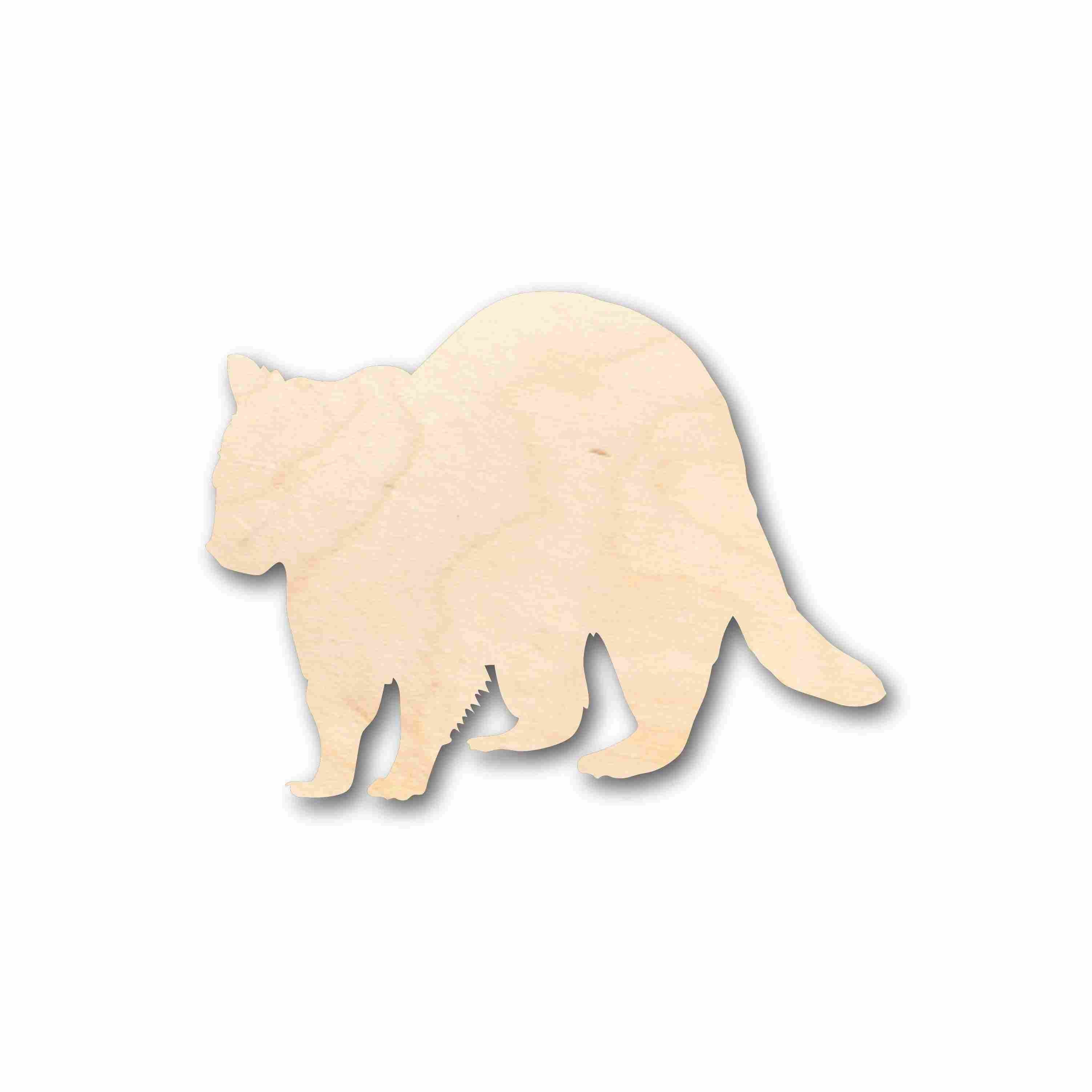 Unfinished DIY Wood Raccoon Silhouette Crafting Kit - Suitable for Up to 46 Do - It - Yourself Projects