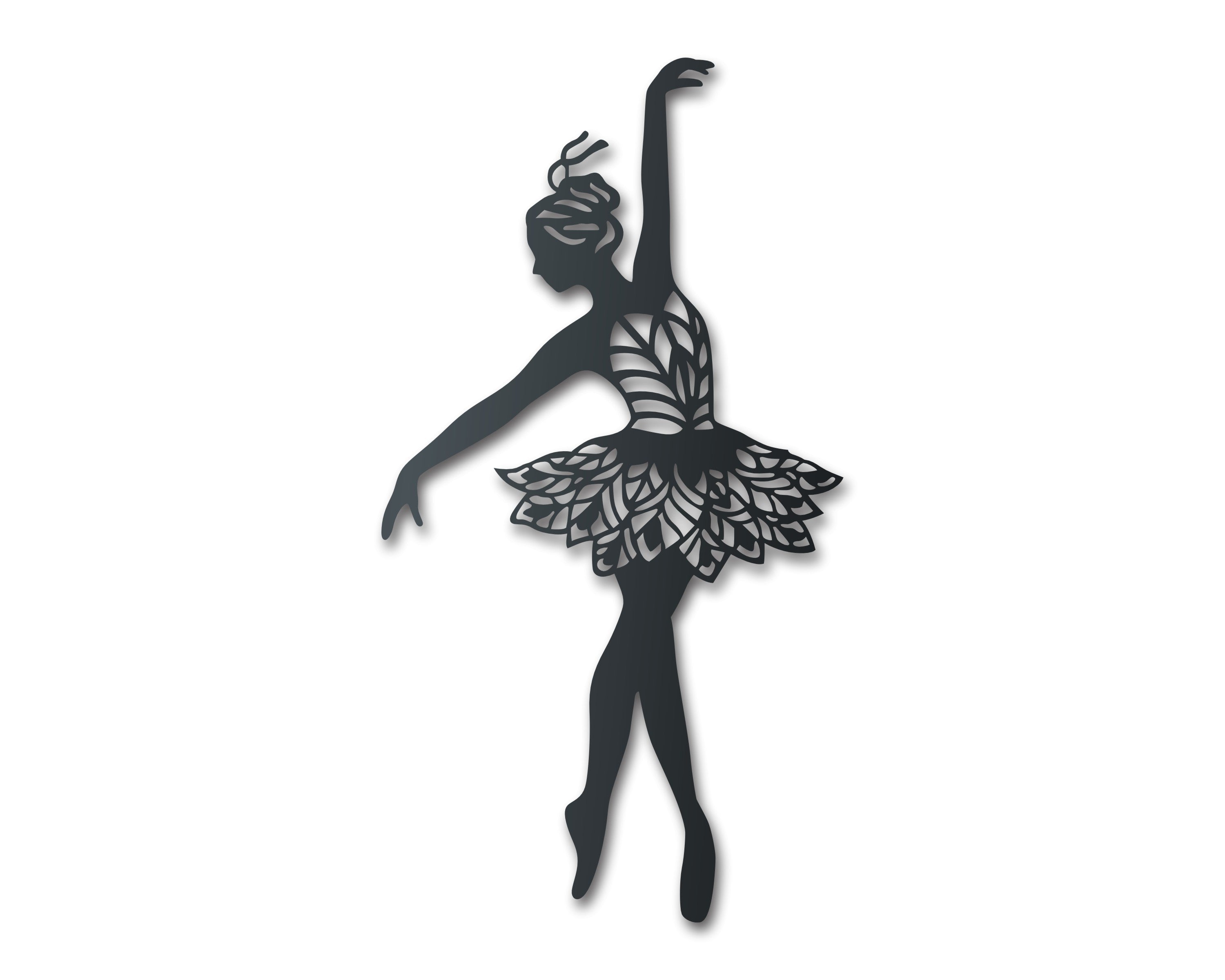 Indoor/Outdoor Metal Ballerina Dancer Wall Art with Over 20 Color Choices
