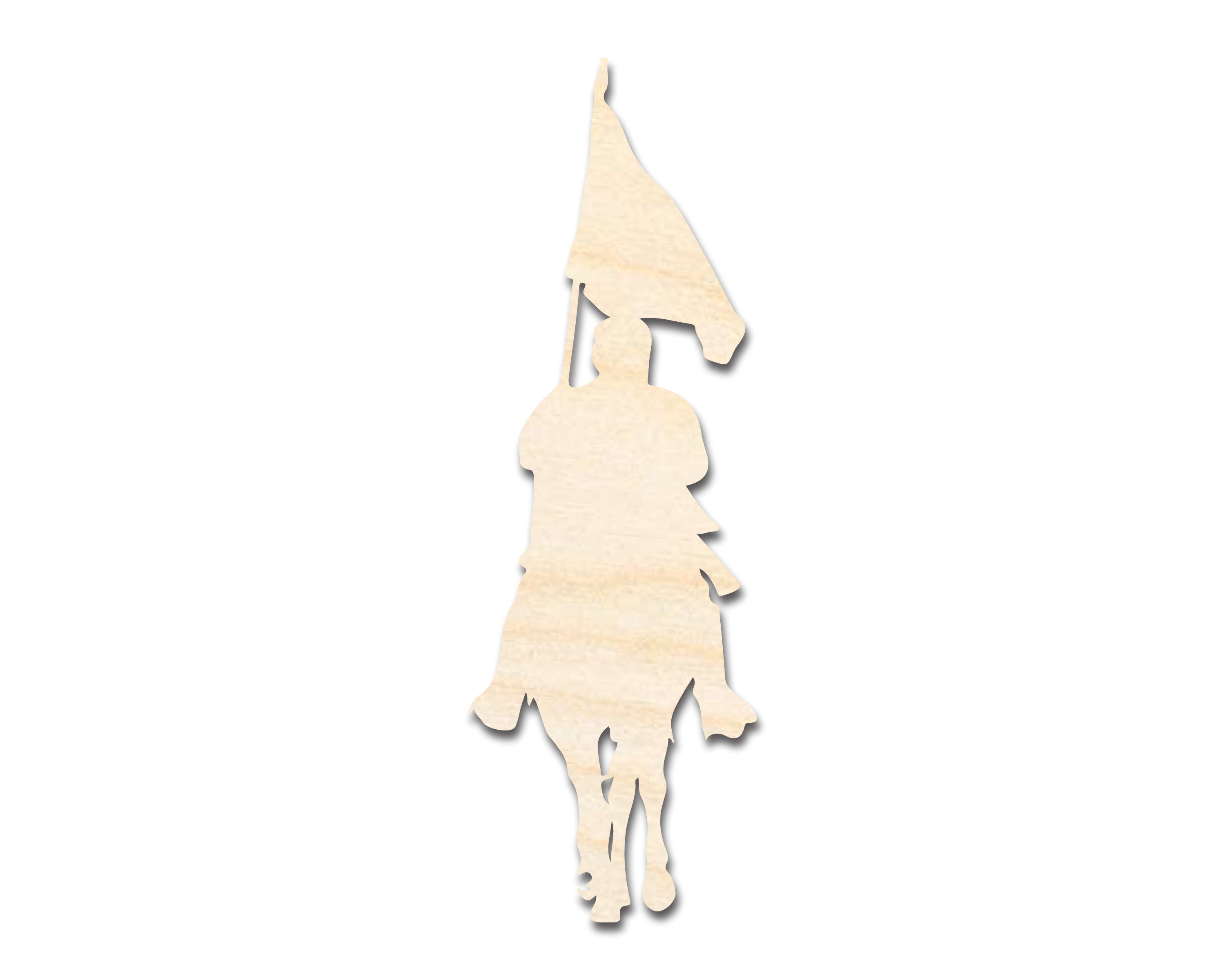 DIY Unfinished Baltic Birch Revolutionary Horse Shape Cutout - Up to 46 Inches