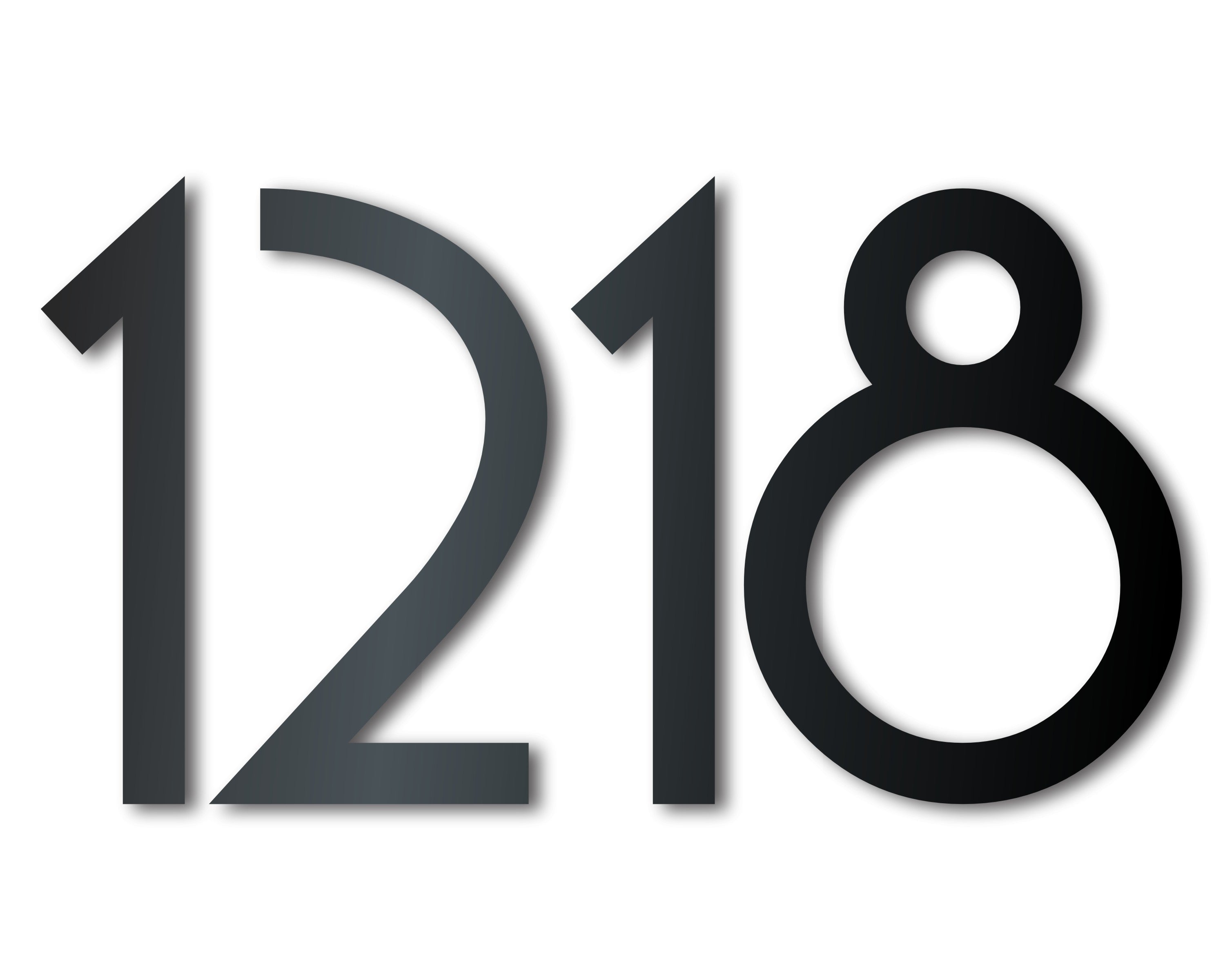 Customizable Metal House Numbers with 14 Different Color Choices