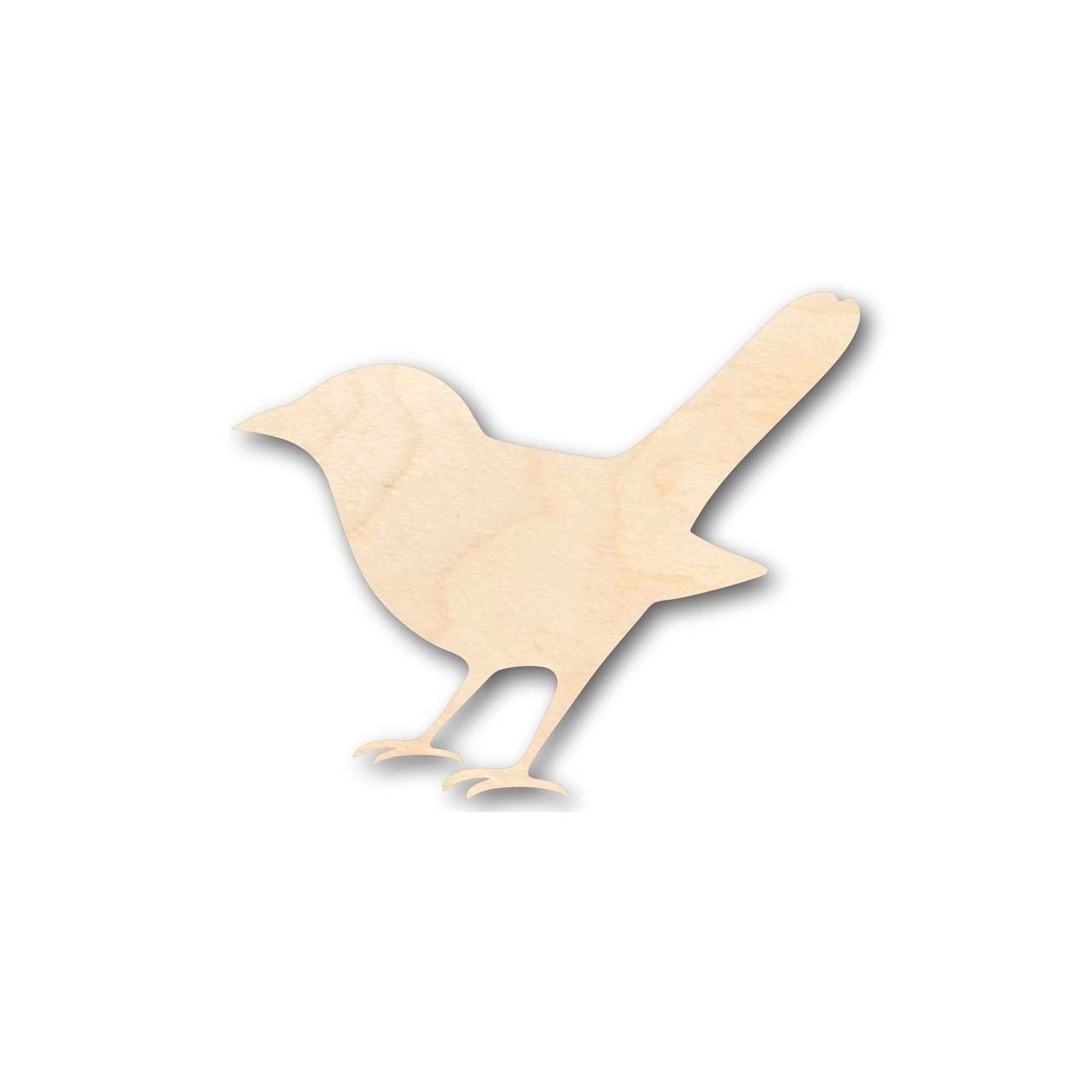 Unfinished Wood DIY Craft in Nightingale Shape for Bird and Wildlife Enthusiasts - Up to 46 Pieces Available