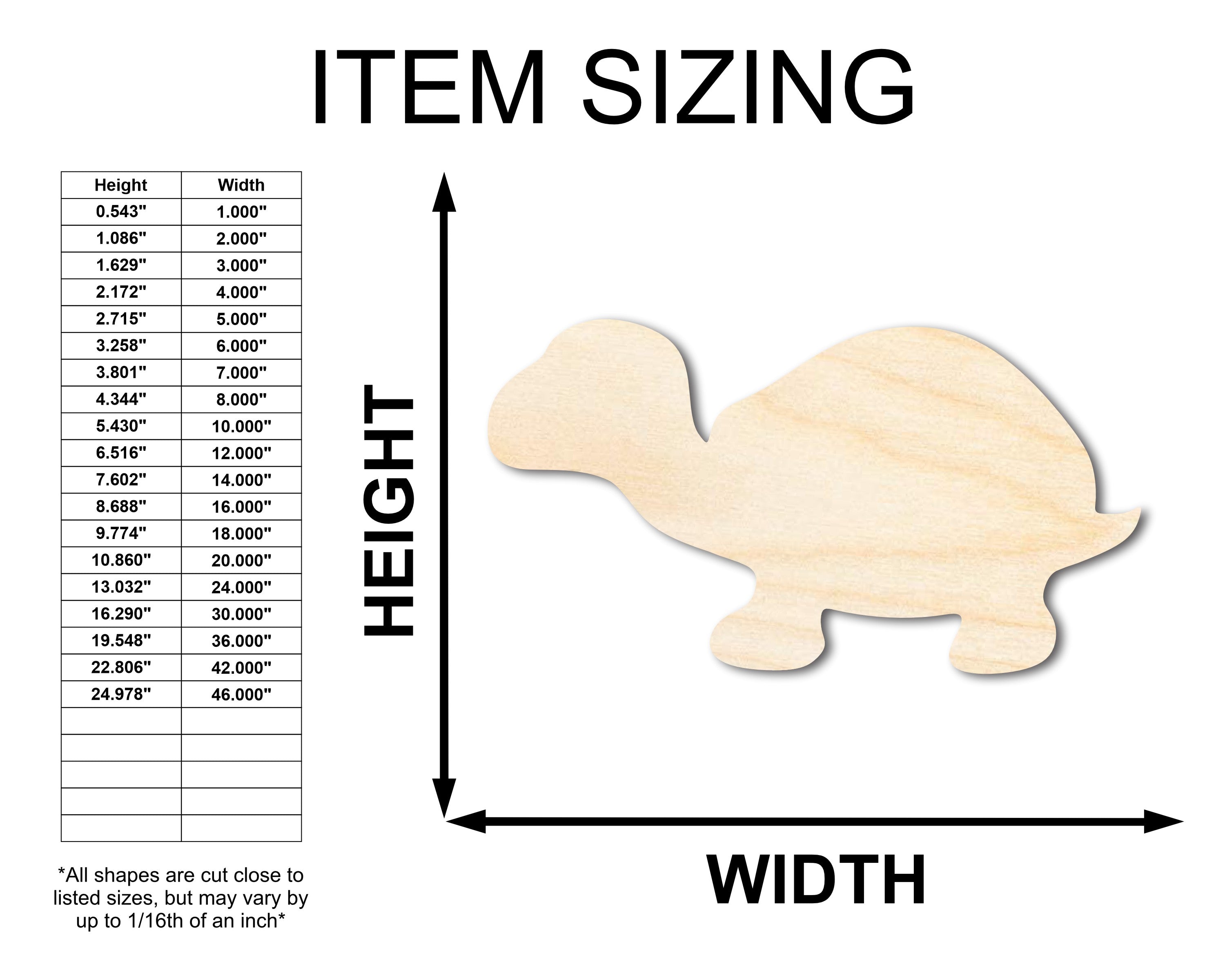 DIY Unfinished Wood Turtle Shapes - Up to 46 Pieces for Crafts