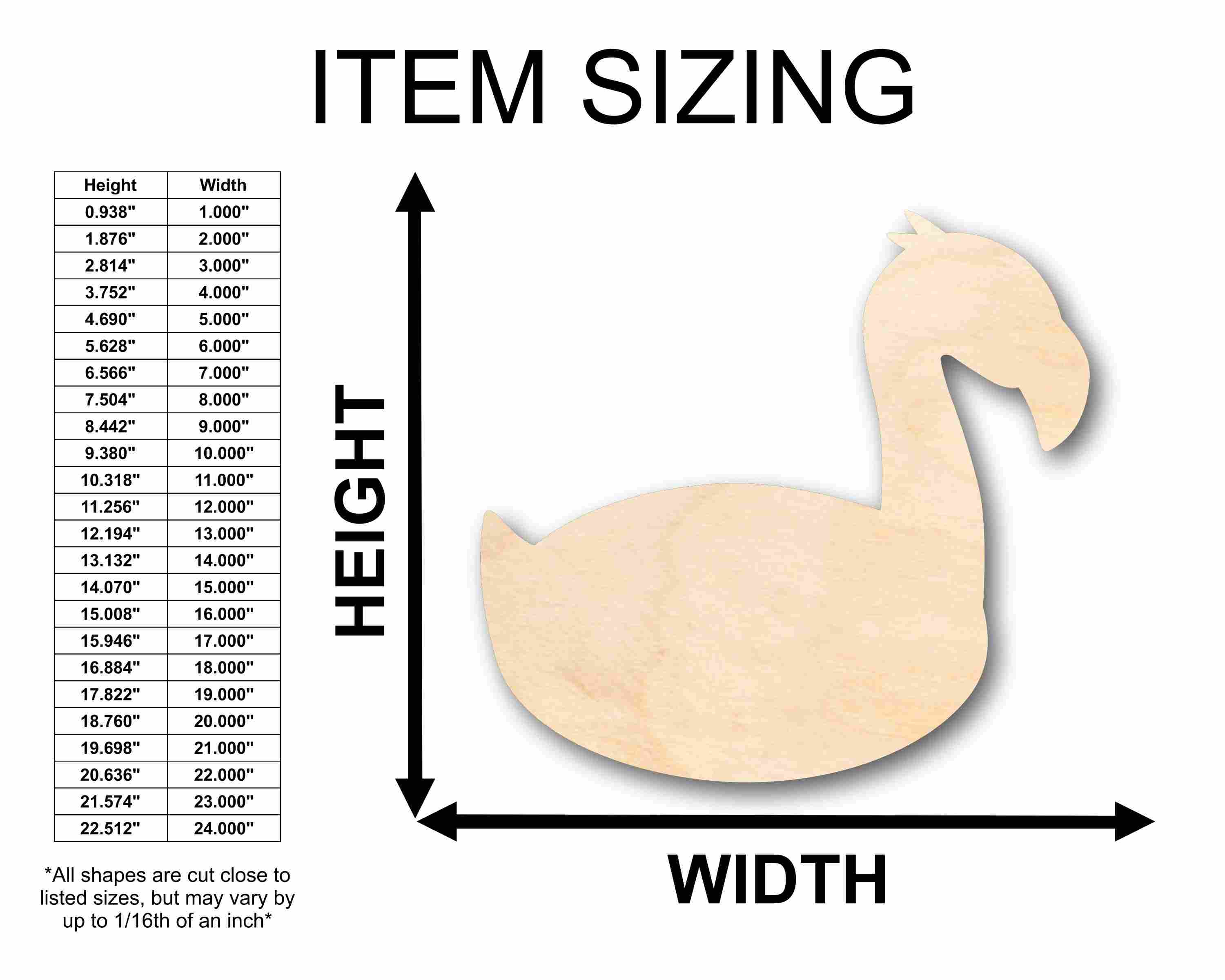 Unfinished Baltic Birch Plywood Flamingo Silhouette for Up to 46 DIY Craft Projects