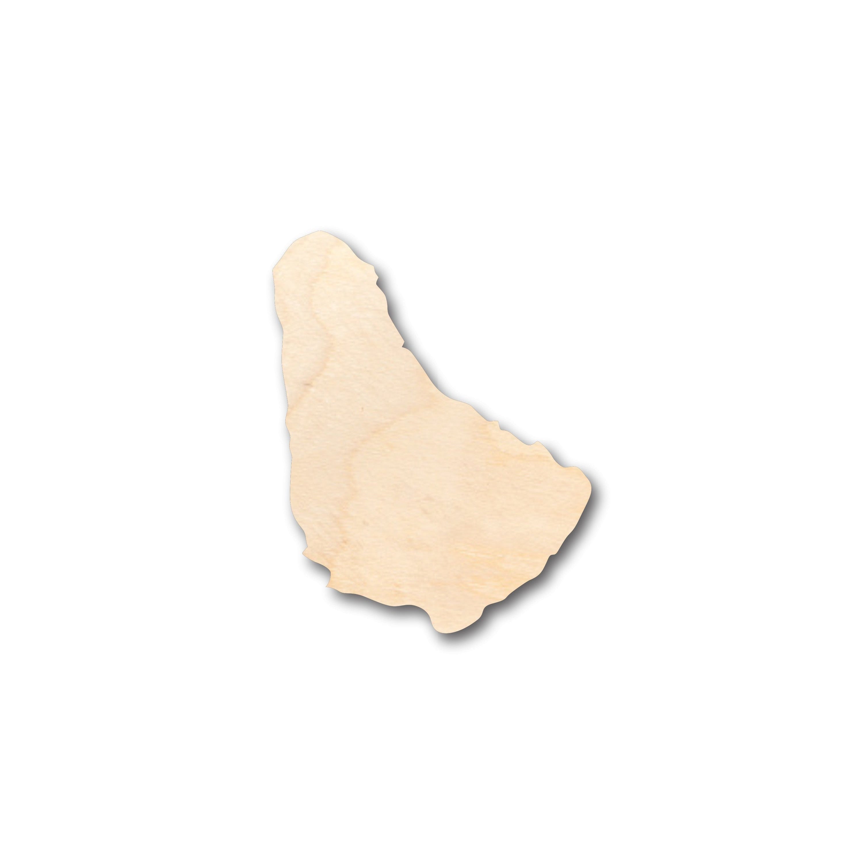 DIY Unfinished Wood Barbados Shape for Up to 46 Crafts