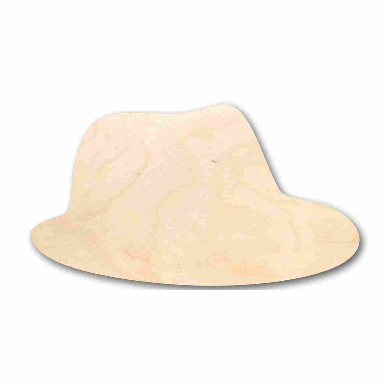 Unfinished DIY Craft Wood Fedora Shape Hat for Up to 46 Creative Projects