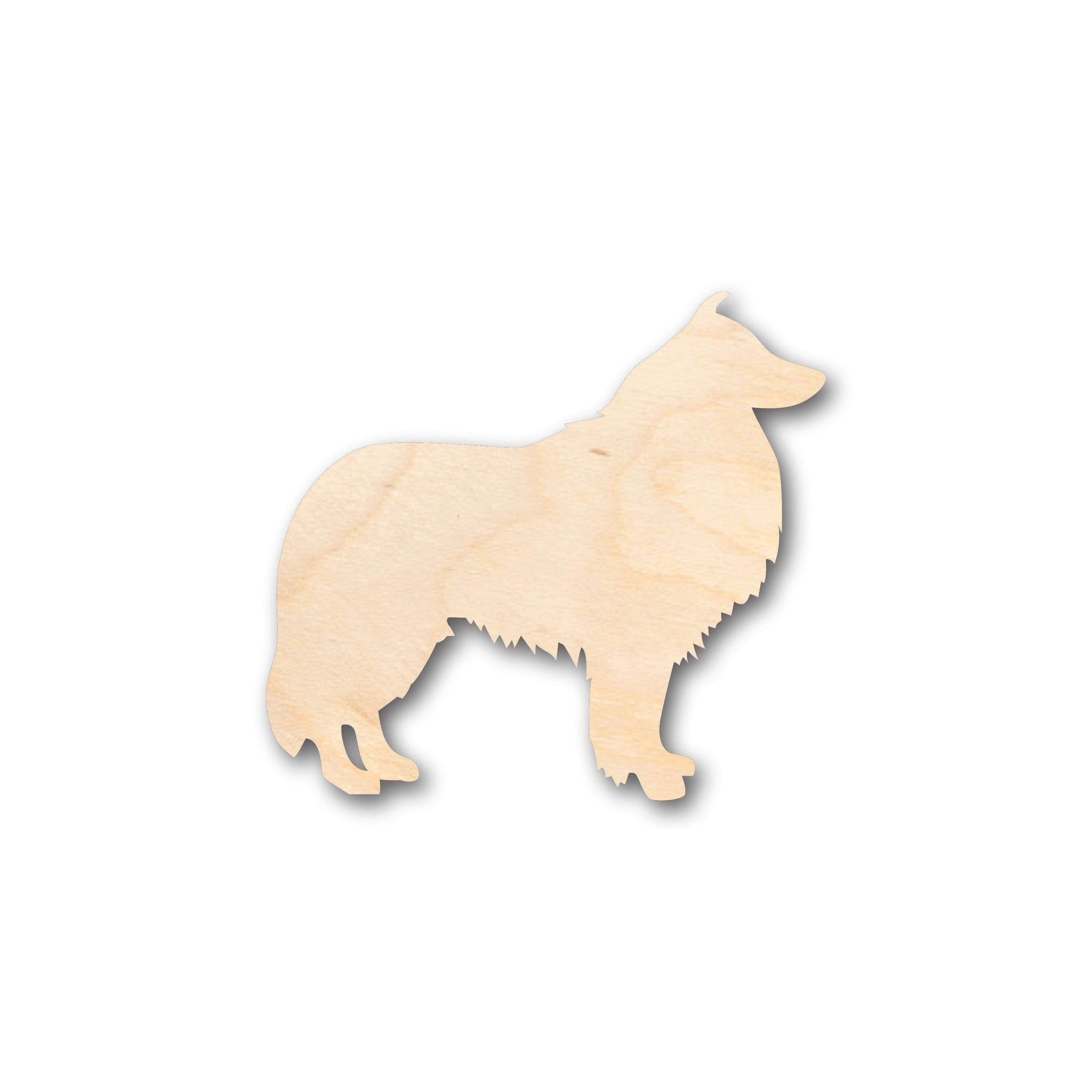 Unfinished Wood Craft - DIY Shetland Sheepdog Shelti Dog Shape up to 46 Inches for Creative Projects