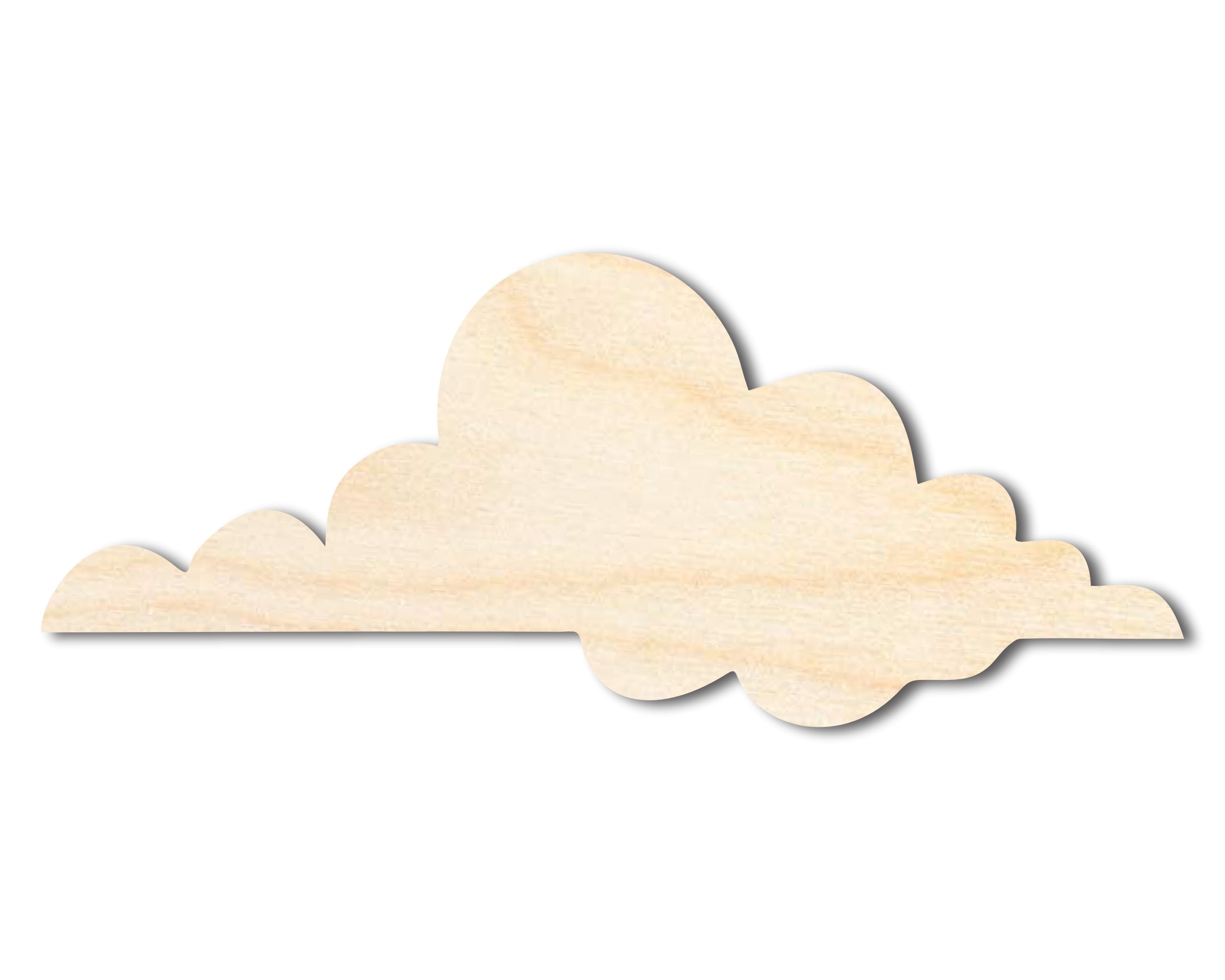 Large Unfinished Wood Cloud - Shaped Craft Pieces up to 46 Inches
