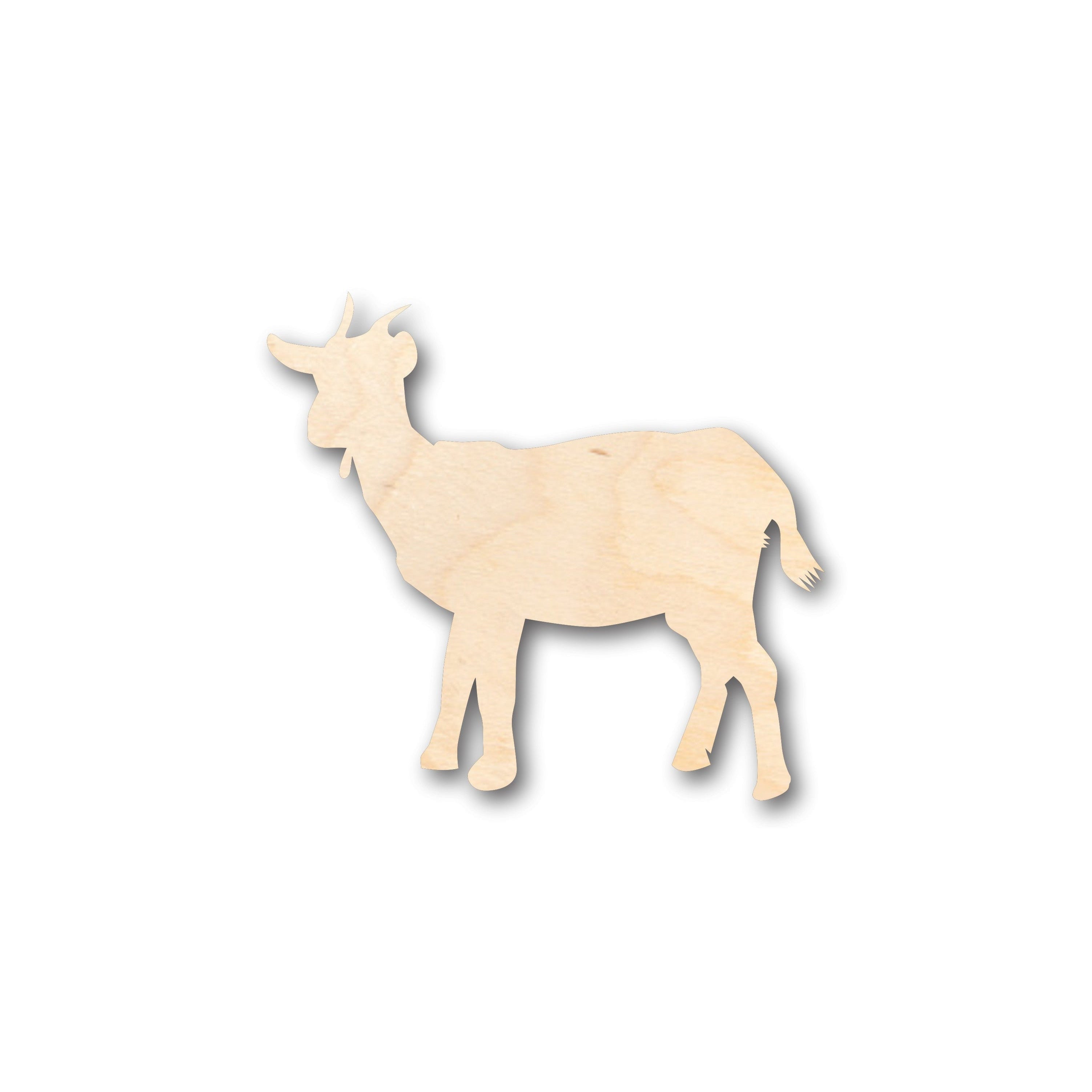 Unfinished DIY Craft Wood Billy Goat Farm Animal Shape for Up to 46 Different DIY Projects