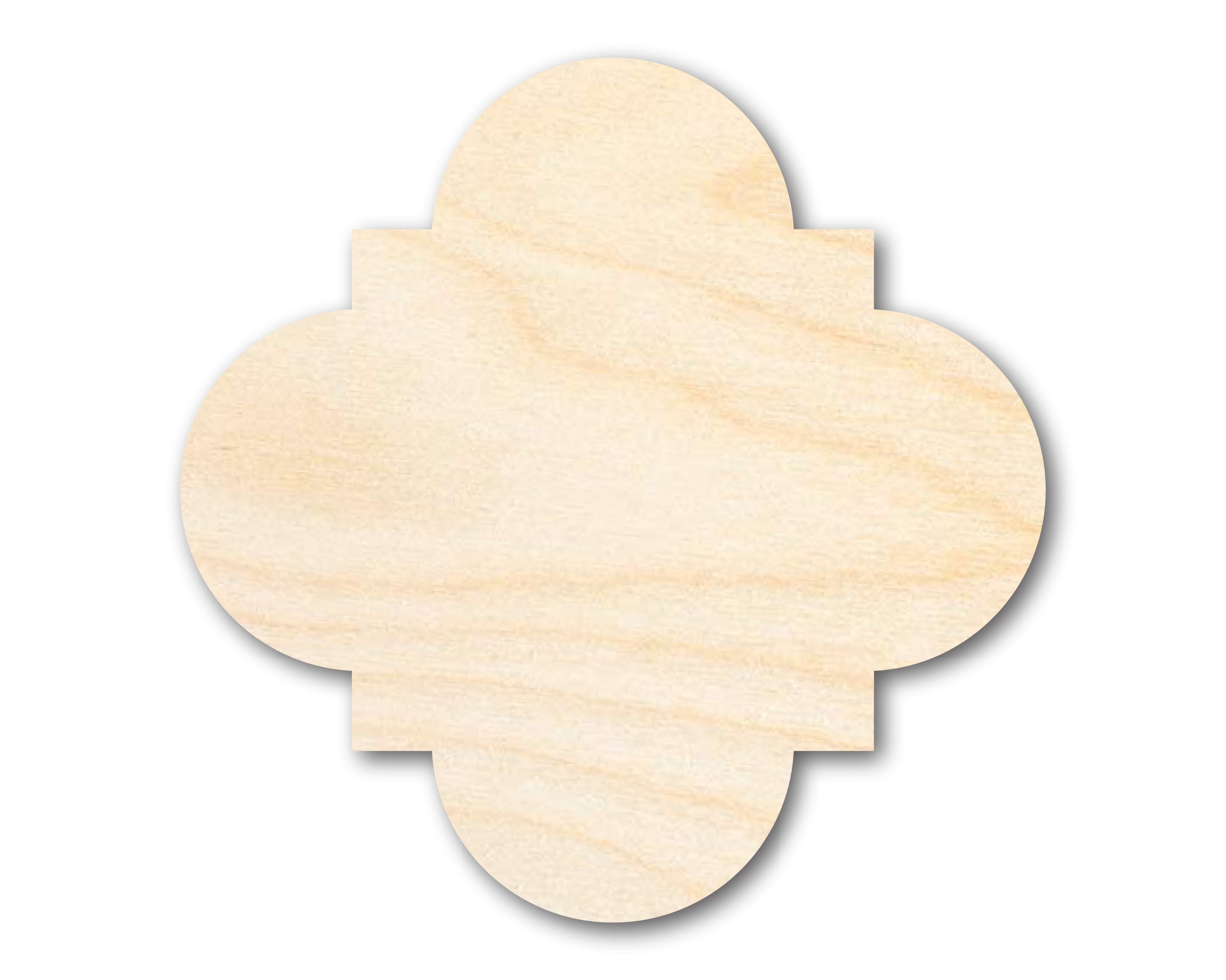 Unfinished Wood Quatrefoil Shape Craft Supplies for Up to 46 DIY Projects