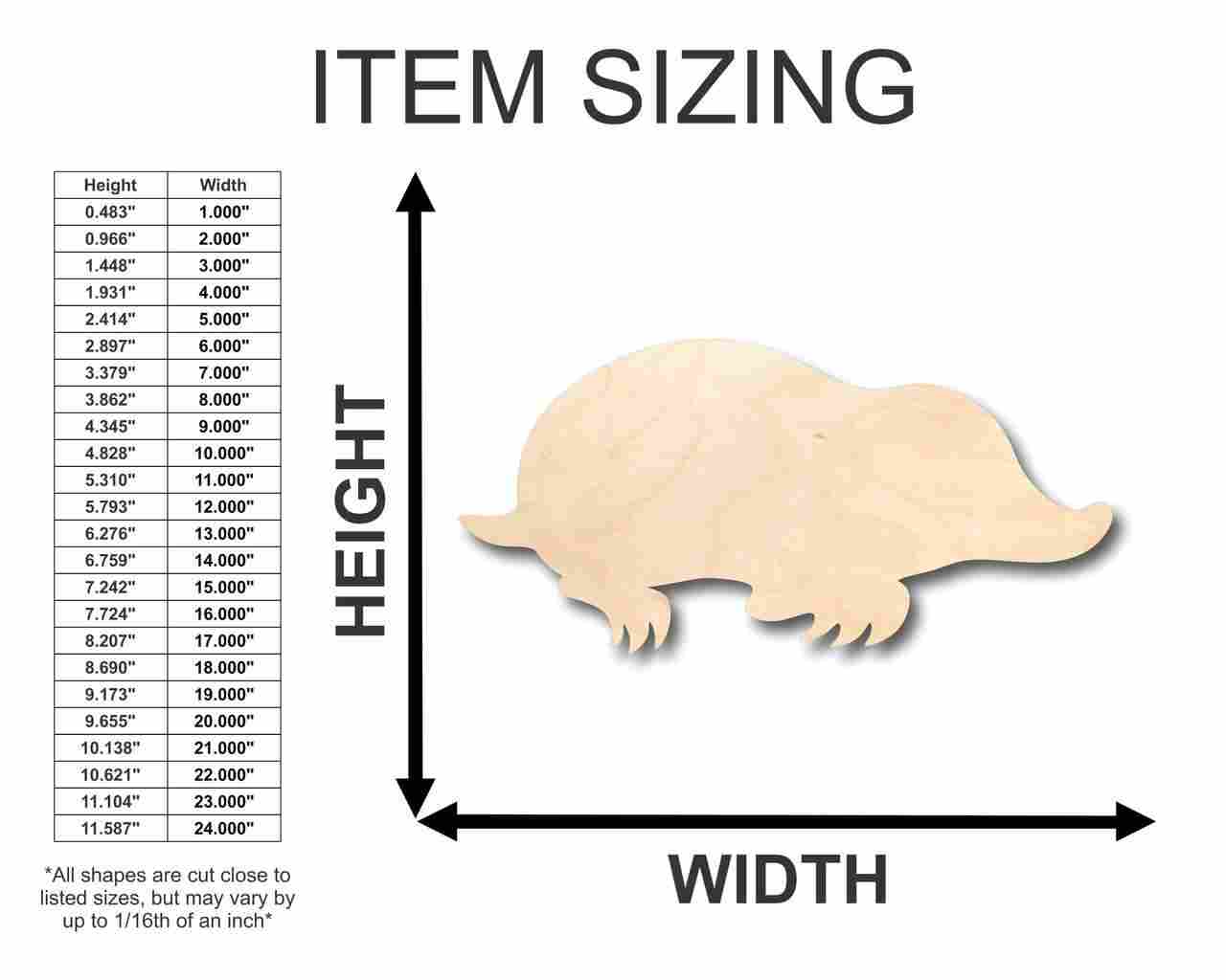 Unfinished DIY Wood Crafts in Mole Shape for Animal and Wildlife Projects, Suitable for up to 46 DIY Ideas