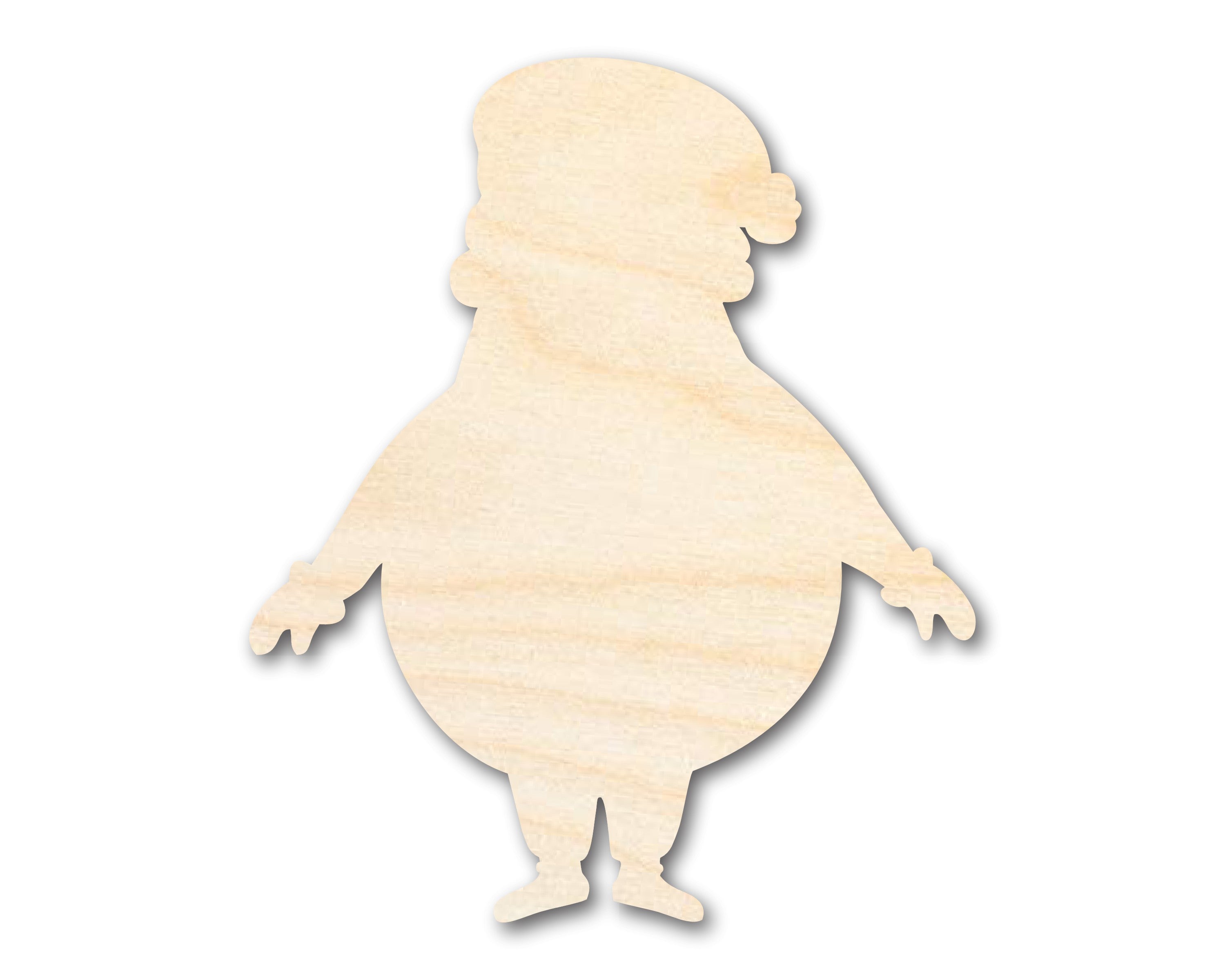 Unfinished DIY Wood Craft in Round Santa Shape - Ideal for up to 46 Creative Projects