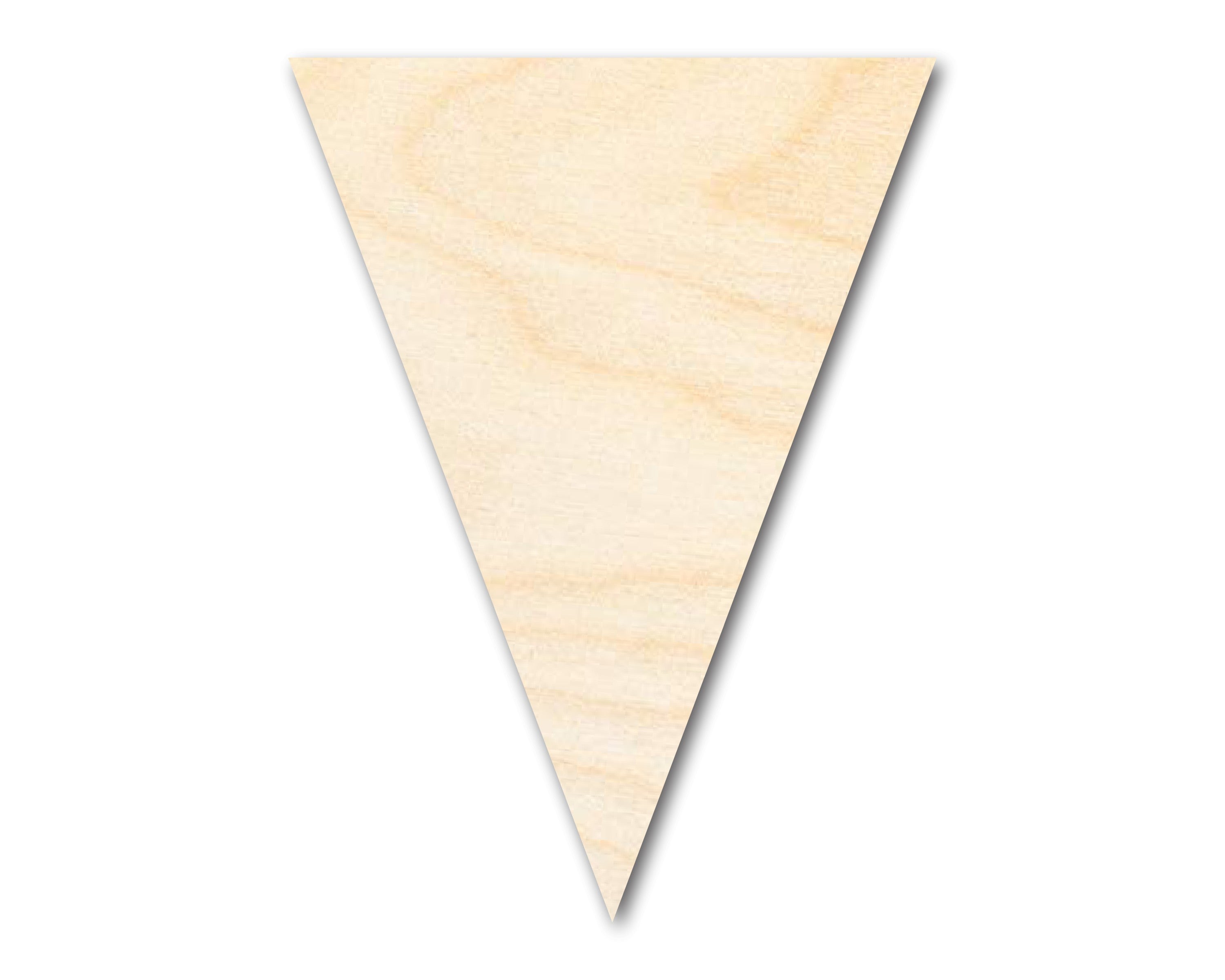 Unfinished Baltic Birch Wood Triangle Bunting Shapes for DIY Crafts - Sizes up to 36 Inches