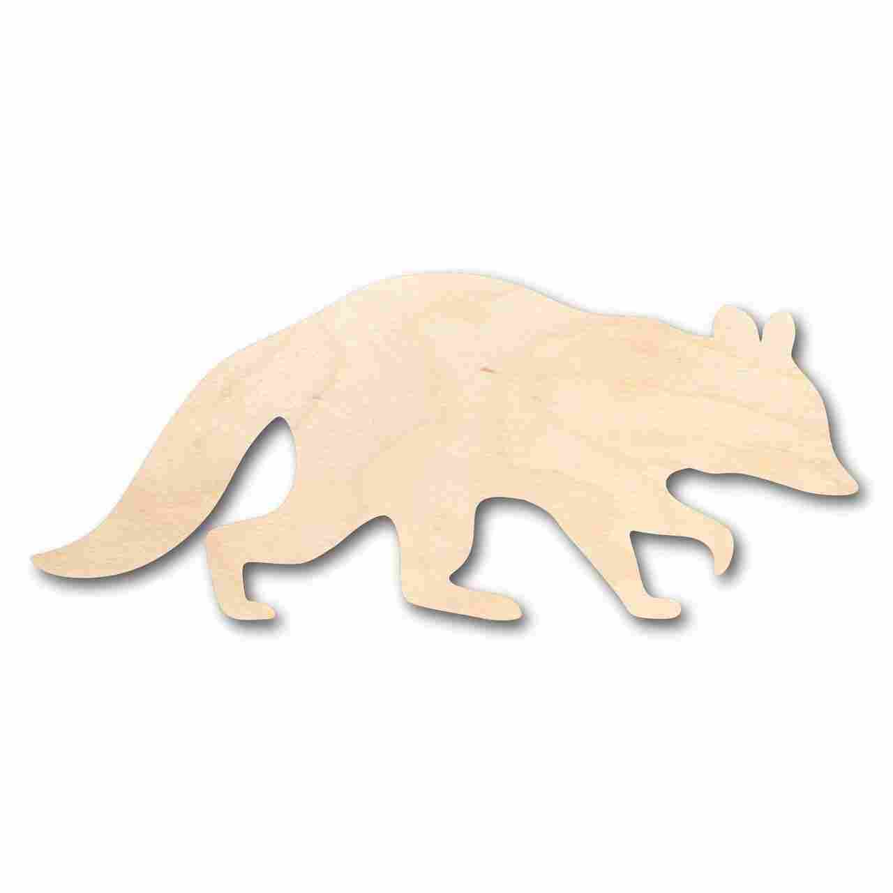 Unfinished Baltic Birch Plywood Raccoon Shape Animal Craft for Up to 46 DIY Projects