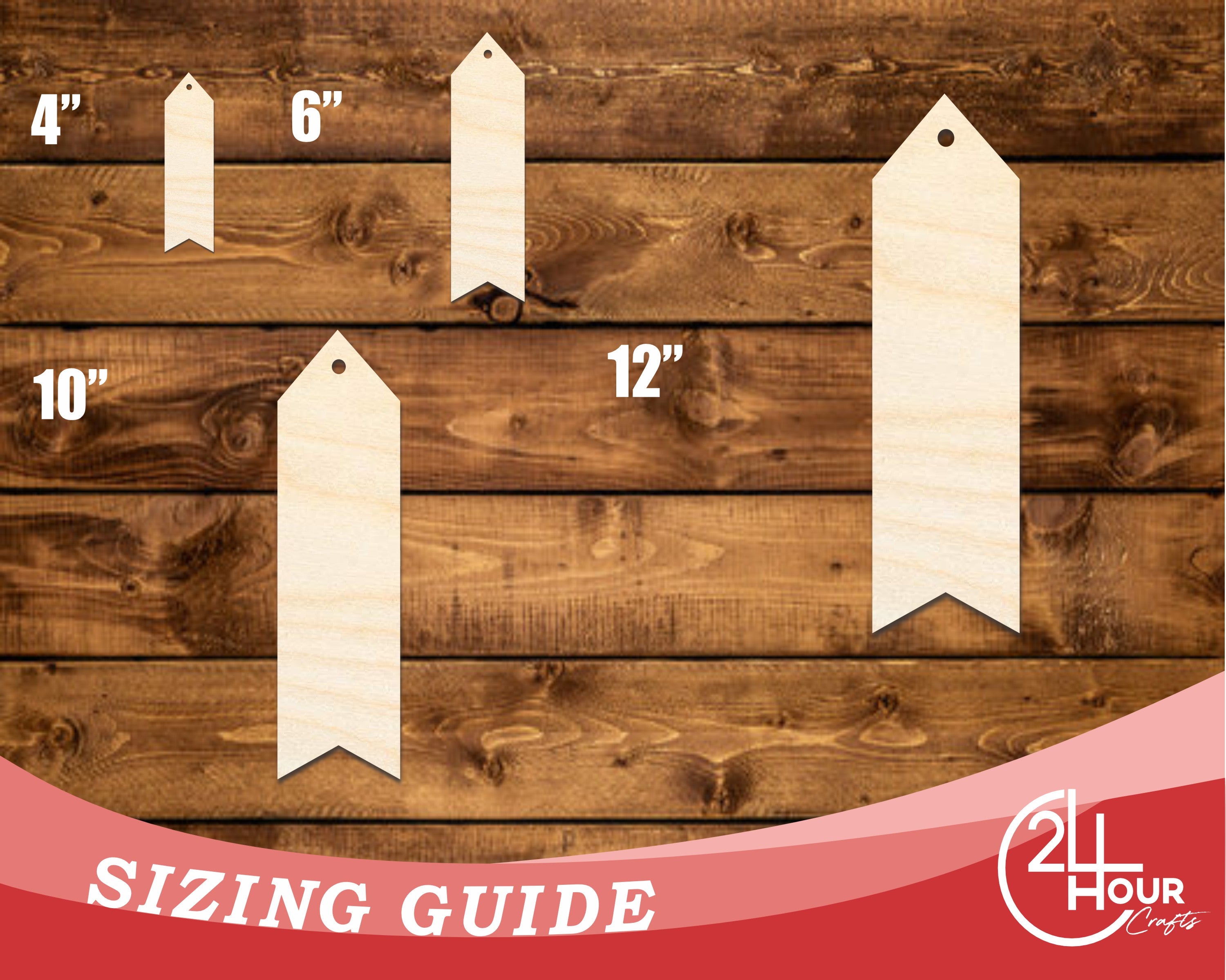 Unfinished DIY Craft Cutout in Wavy Simple Bookmark Shape - Up to 12 Pieces for Do - It - Yourself Projects